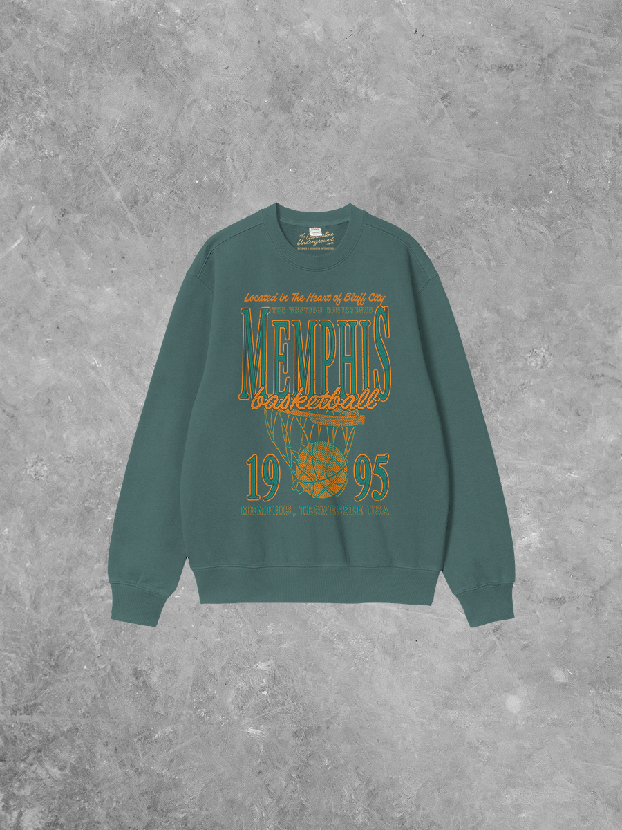 Memphis Basketball Boxy Cotton 90's Sweatshirt