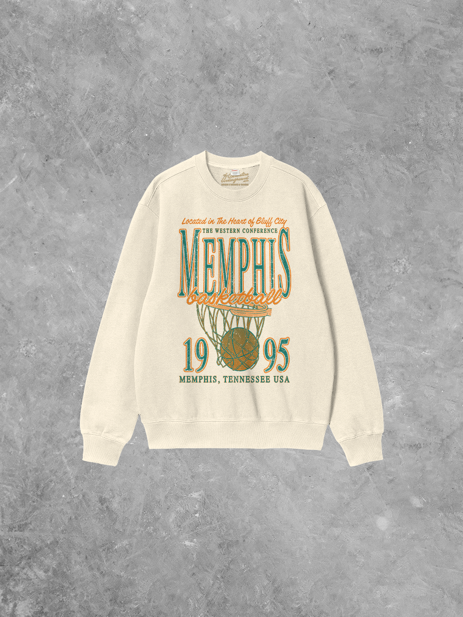 Memphis Basketball Boxy Cotton 90's Sweatshirt