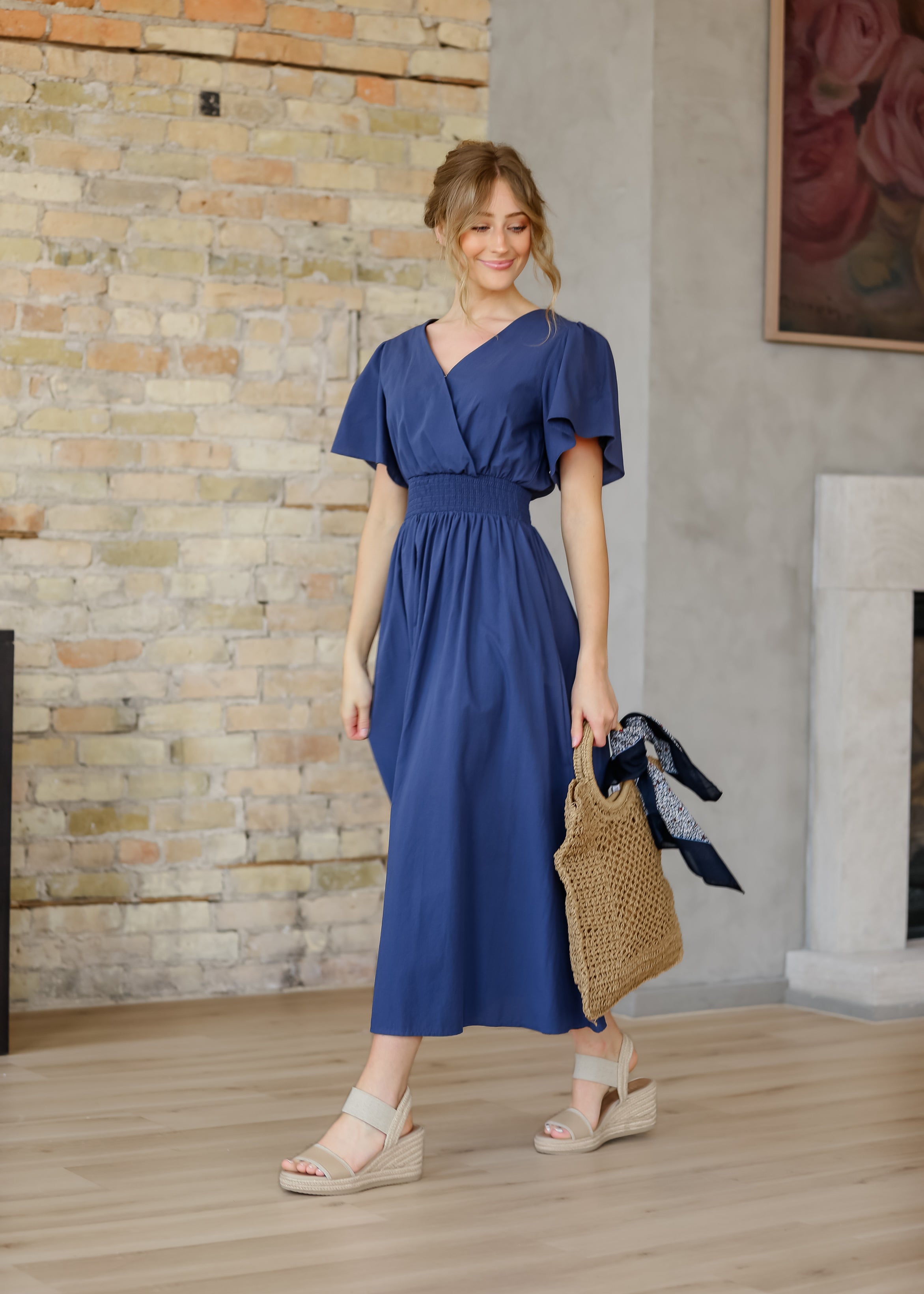 Montie Flutter Sleeve Maxi Dress