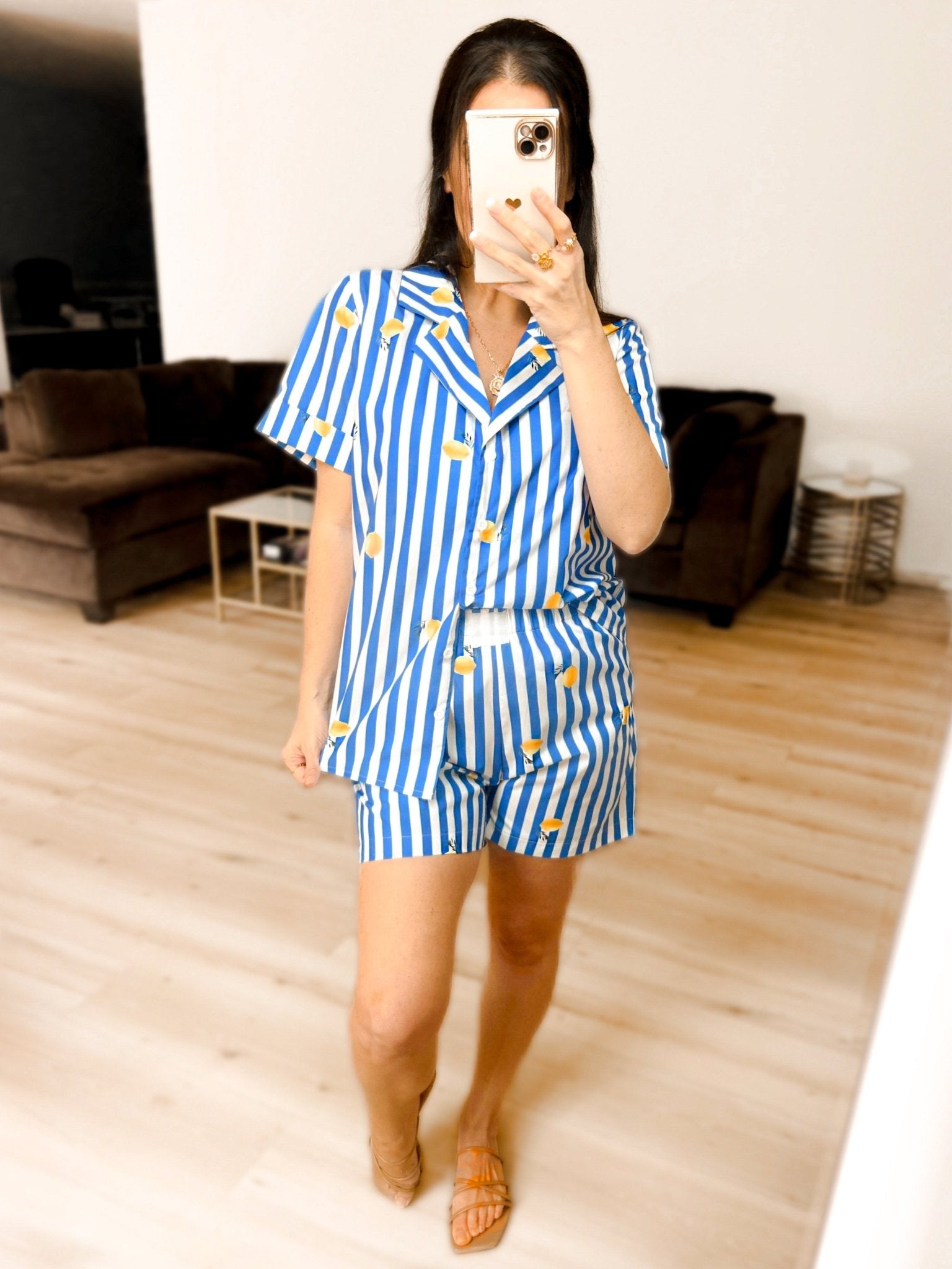 PRE - ORDER Lemon Drop Coastal Striped Two Piece Set - 5/26 - Girl Code Couture