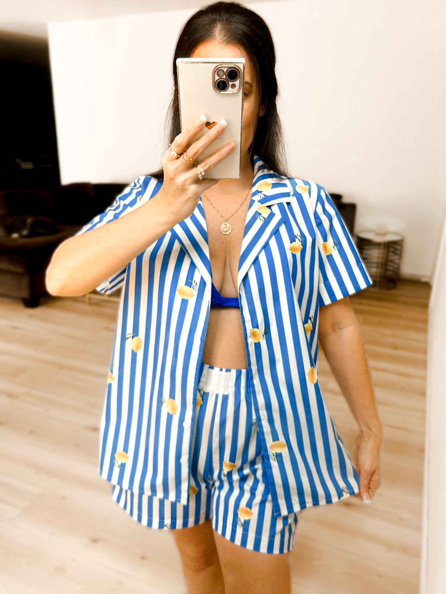 PRE - ORDER Lemon Drop Coastal Striped Two Piece Set - 5/26 - Girl Code Couture