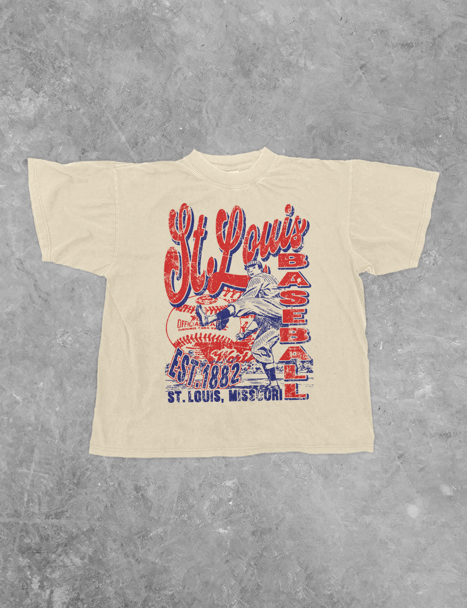 St. Louis Baseball Boxy Cotton TShirt