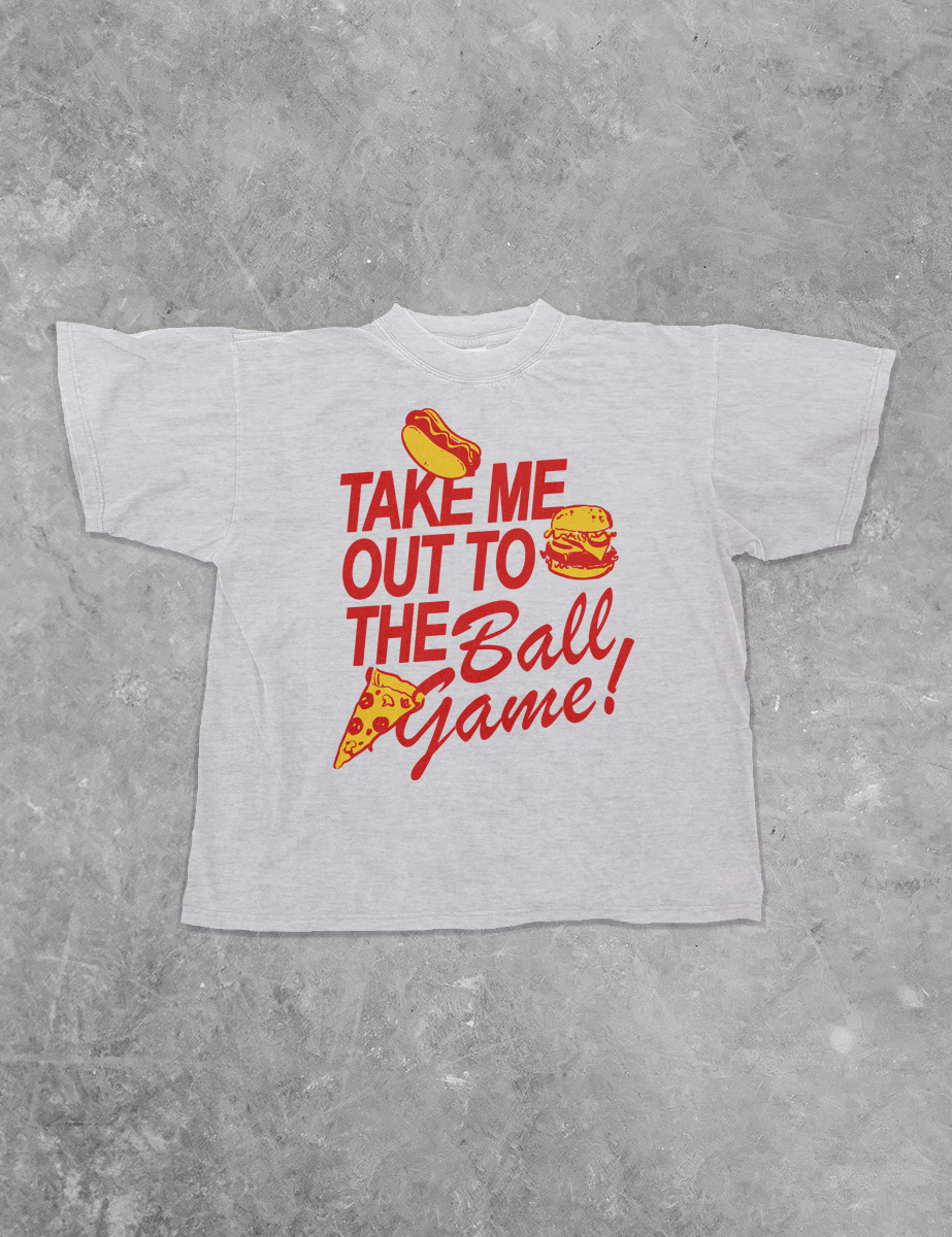 Take Me Out To The Ball Game Boxy Cotton TShirt
