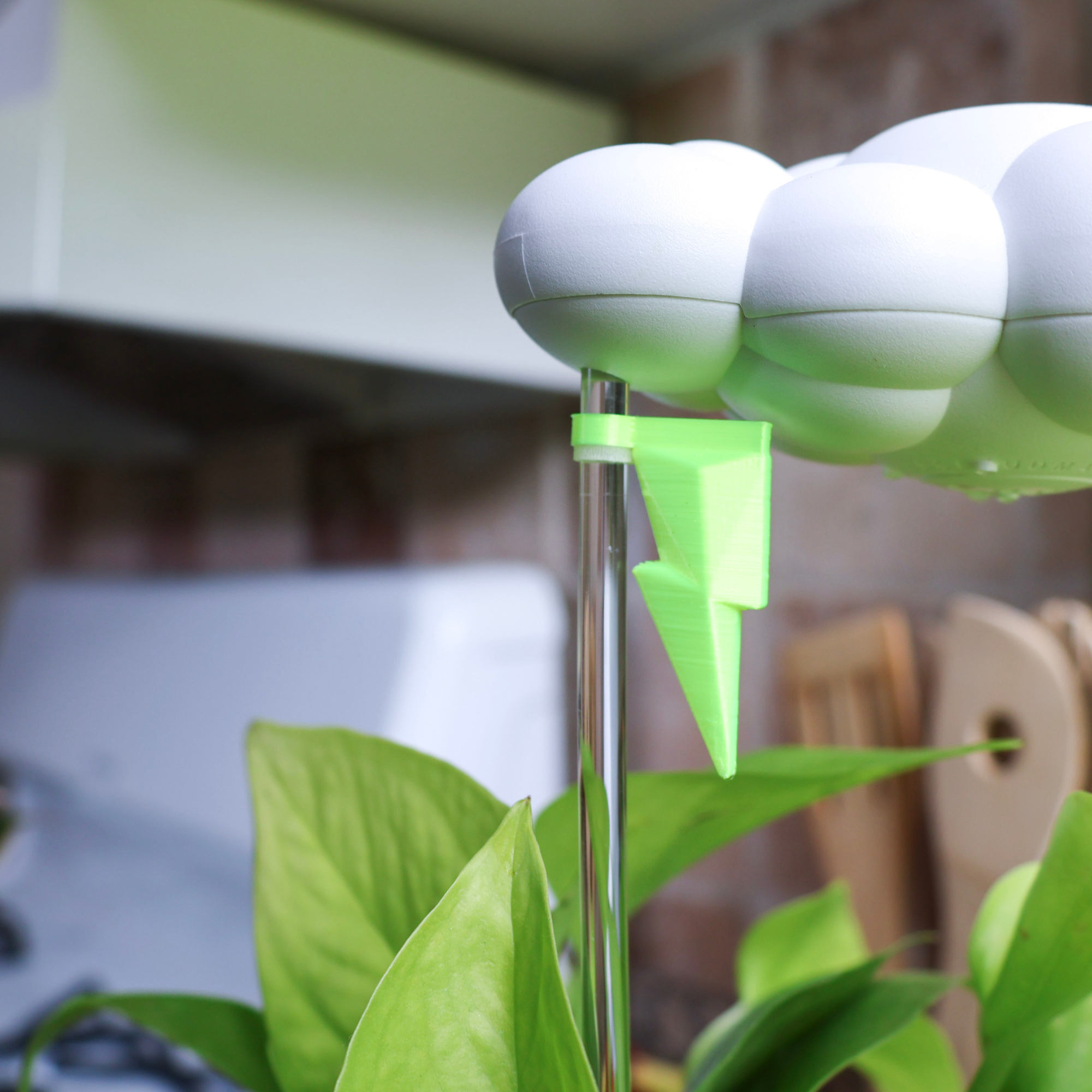 Original Dripping Rain Cloud with Neon Lightning Bolt Charm