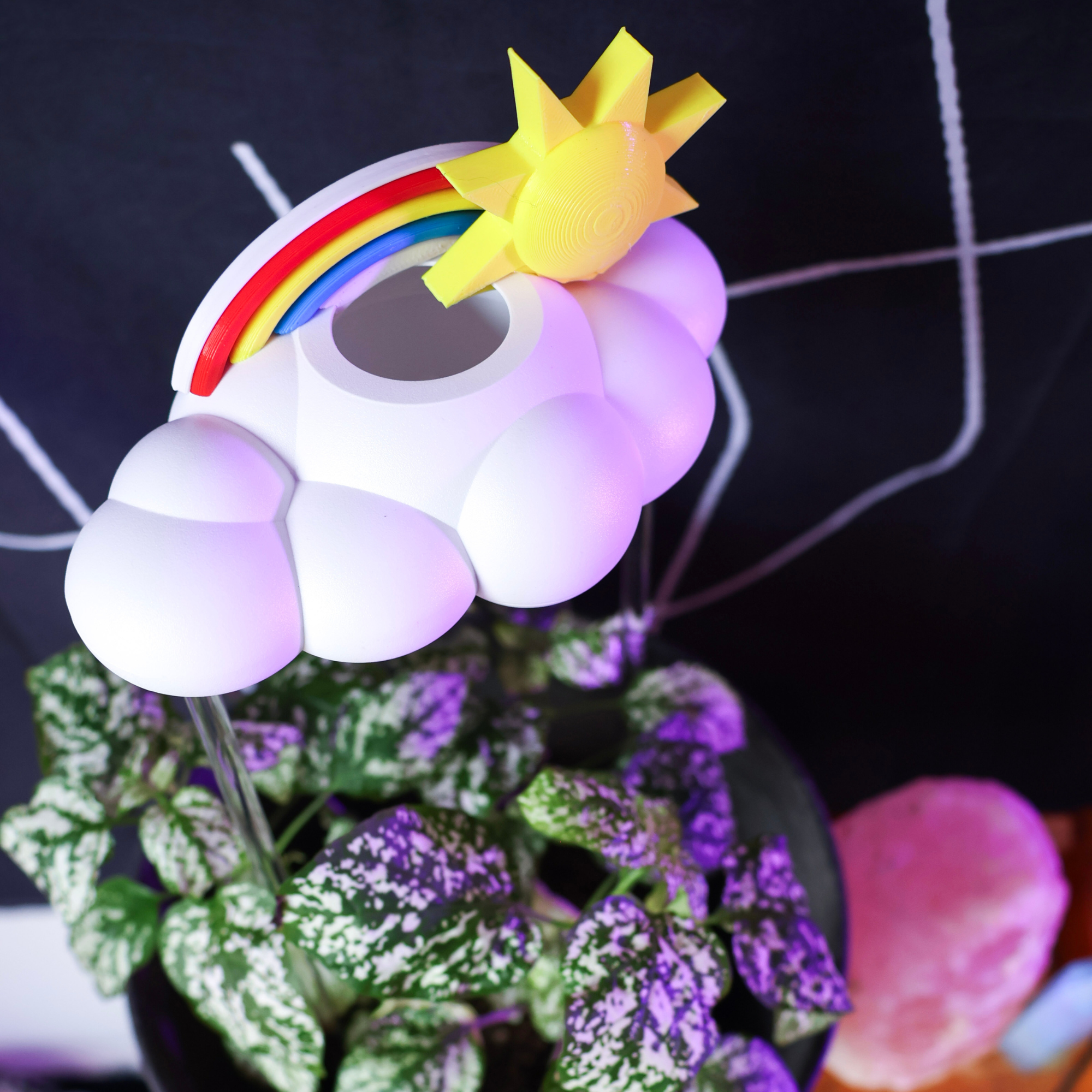 Original Dripping Rain Cloud with Sun and Rainbow Charms