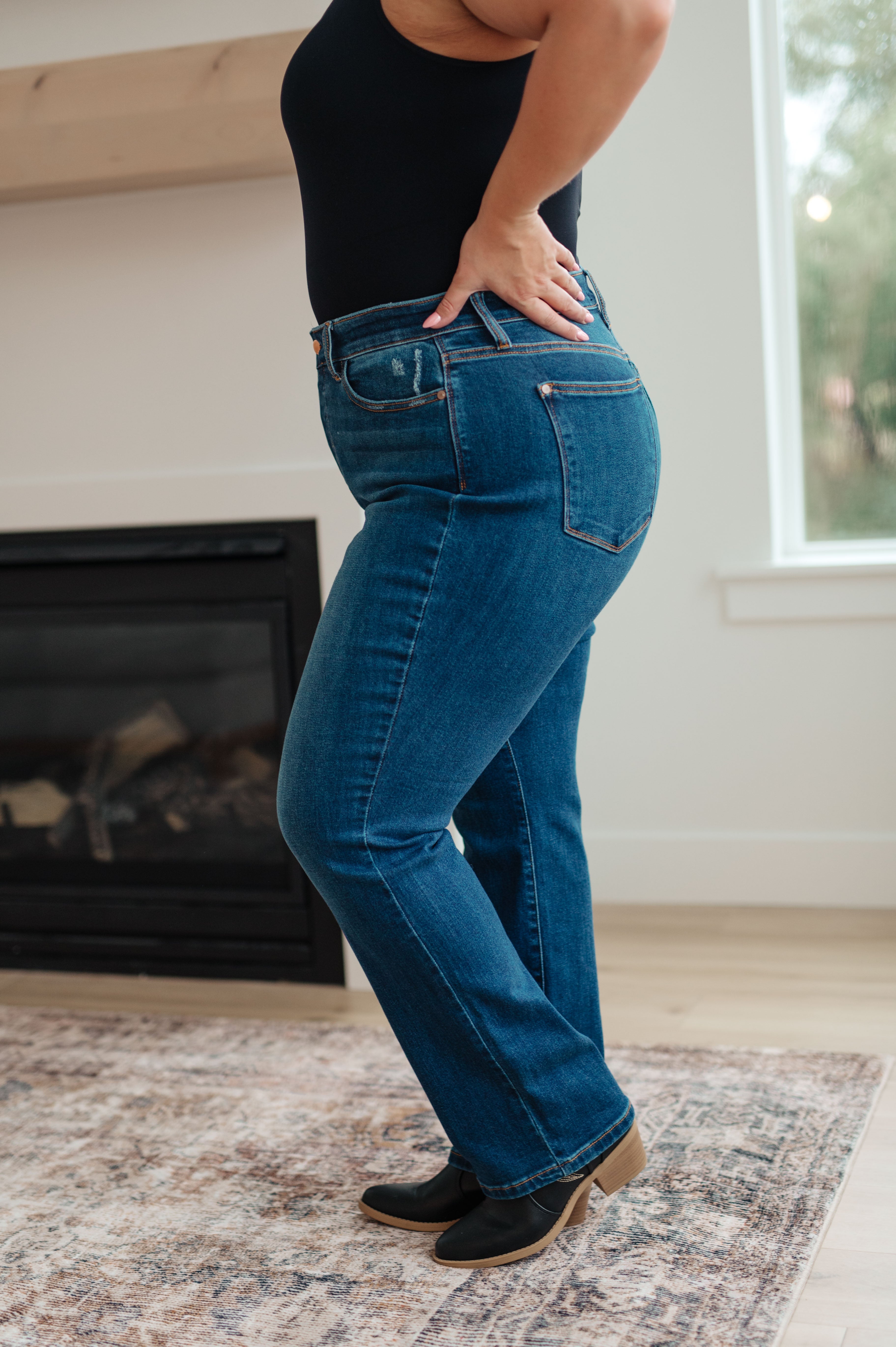 Pippa High Rise Button Fly Dad Jeans - 24W