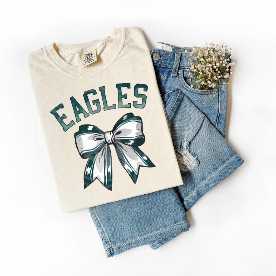 Eagles Bow Comfort Colors T-Shirt