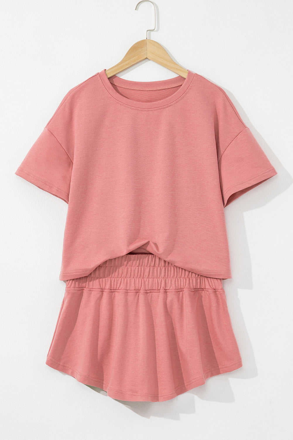 PRE-ORDER: Cropped Tee and Ruffle High Waist Skort Set