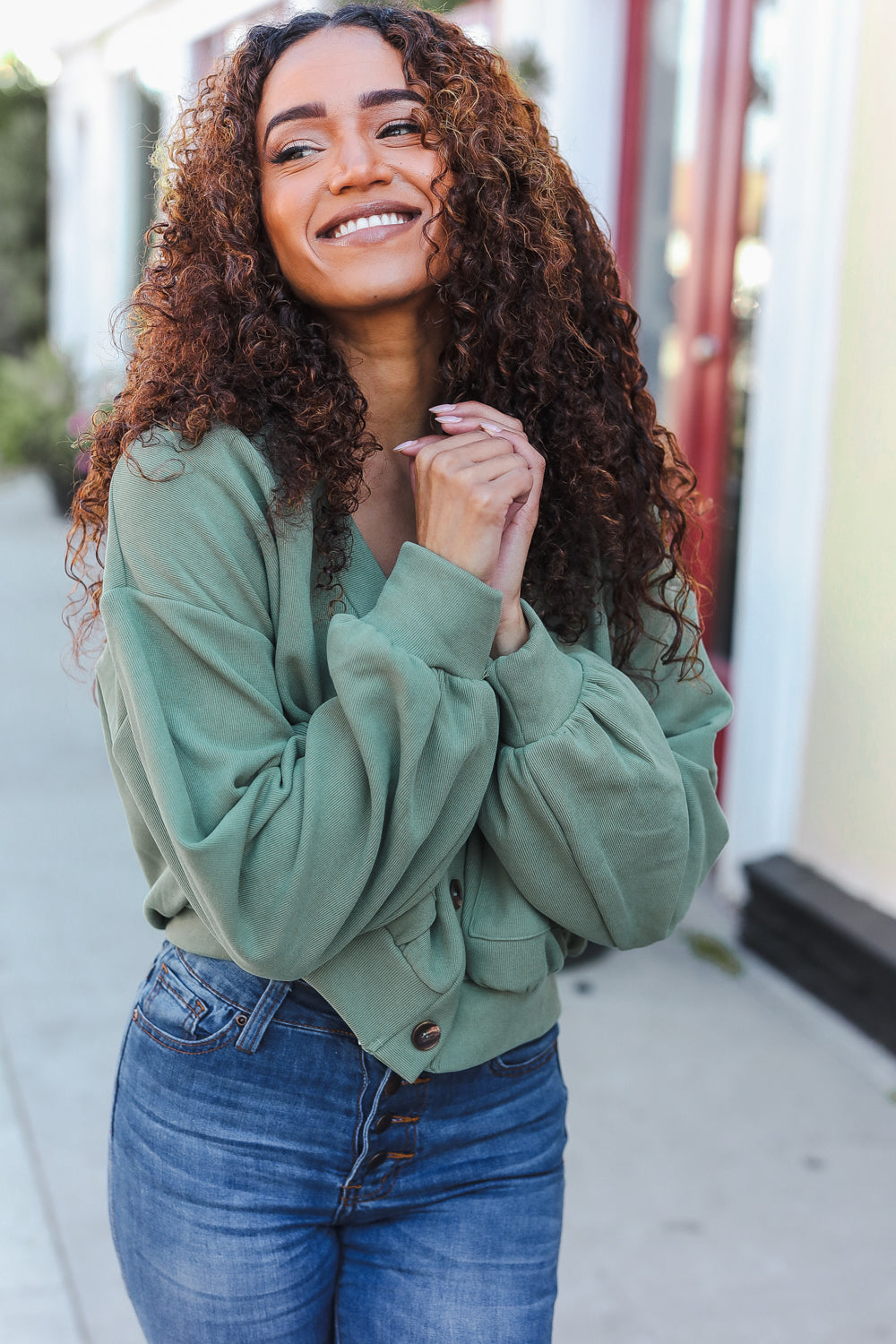 Weekend Ready Boyfriend Button Down Cropped Jacket