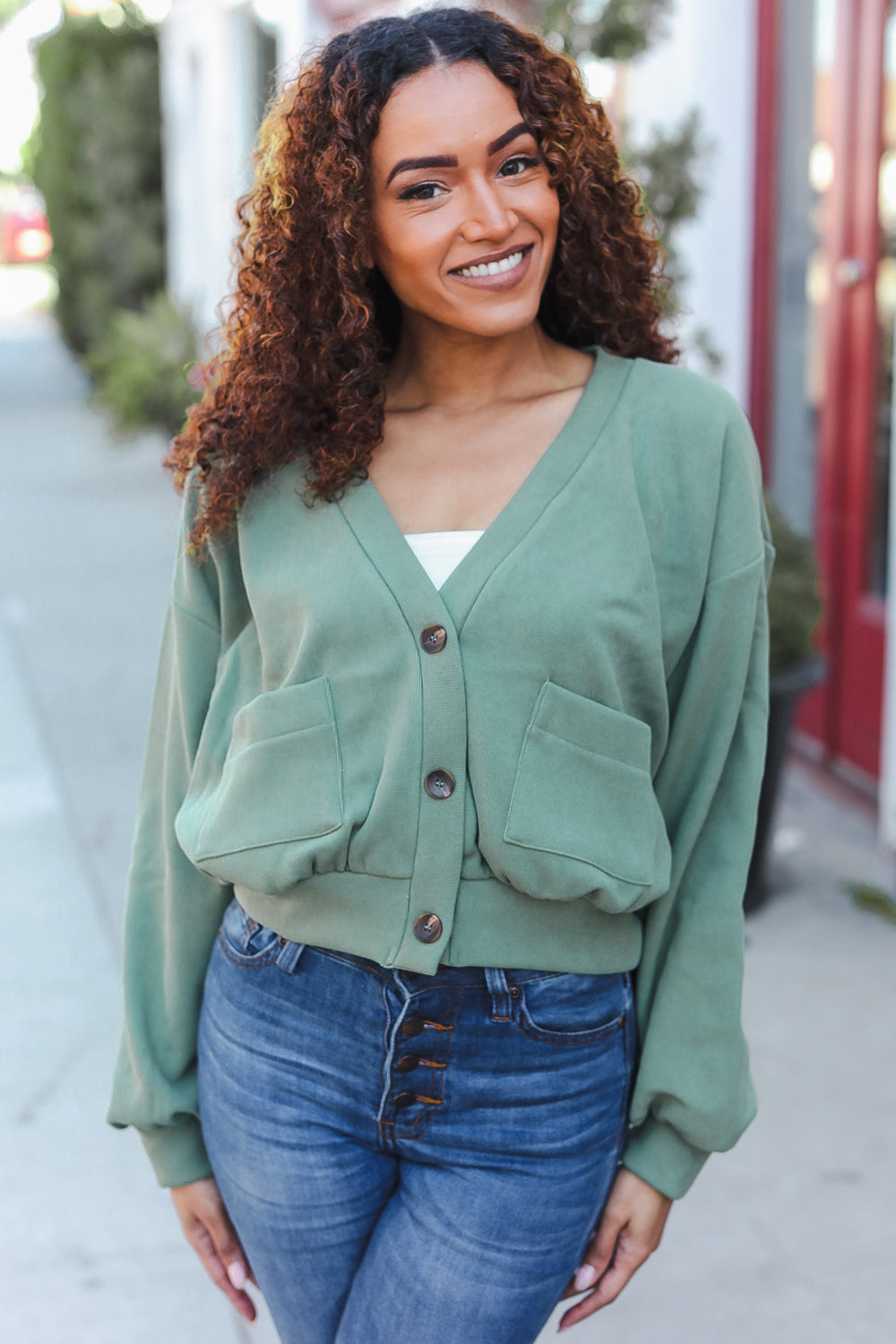 Weekend Ready Boyfriend Button Down Cropped Jacket