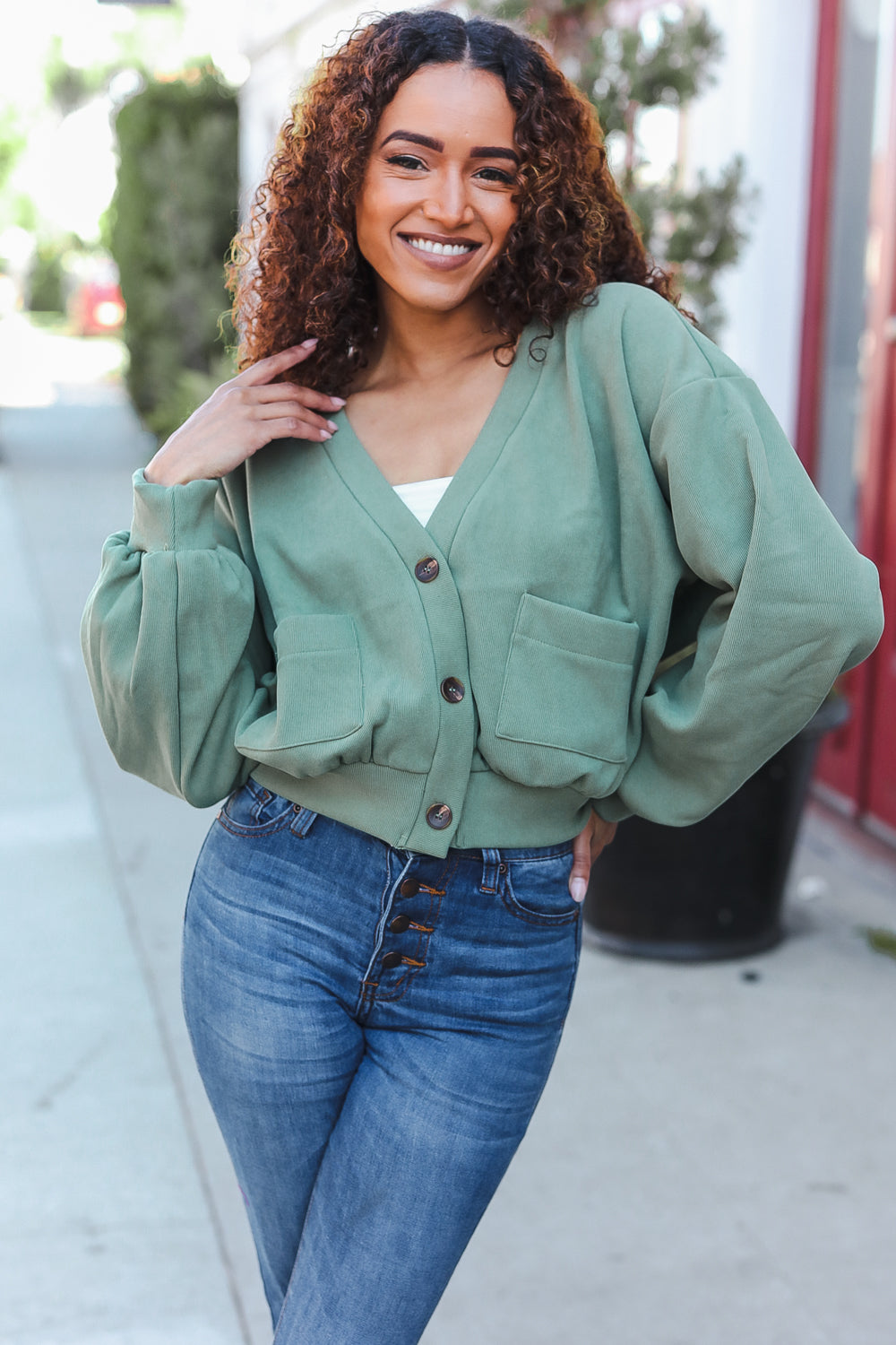 Weekend Ready Boyfriend Button Down Cropped Jacket