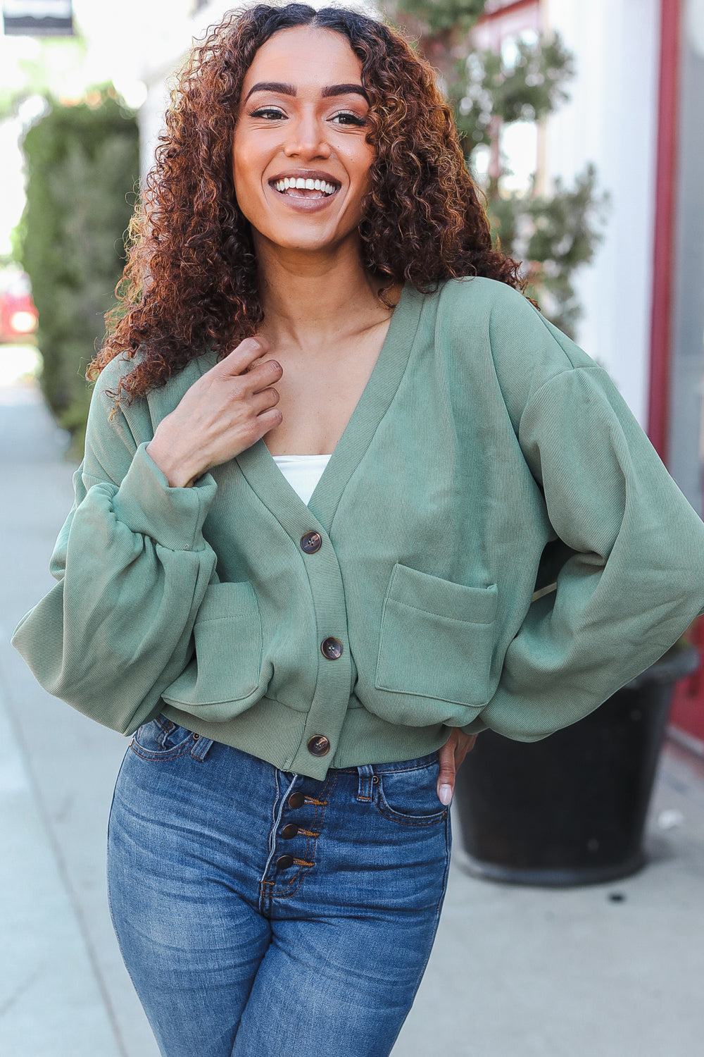 Weekend Ready Boyfriend Button Down Cropped Jacket