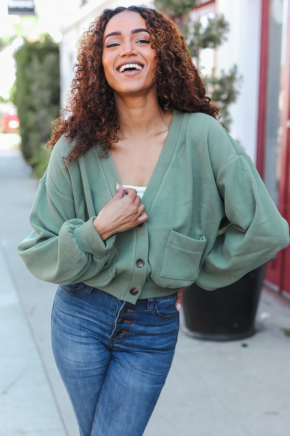 Weekend Ready Boyfriend Button Down Cropped Jacket