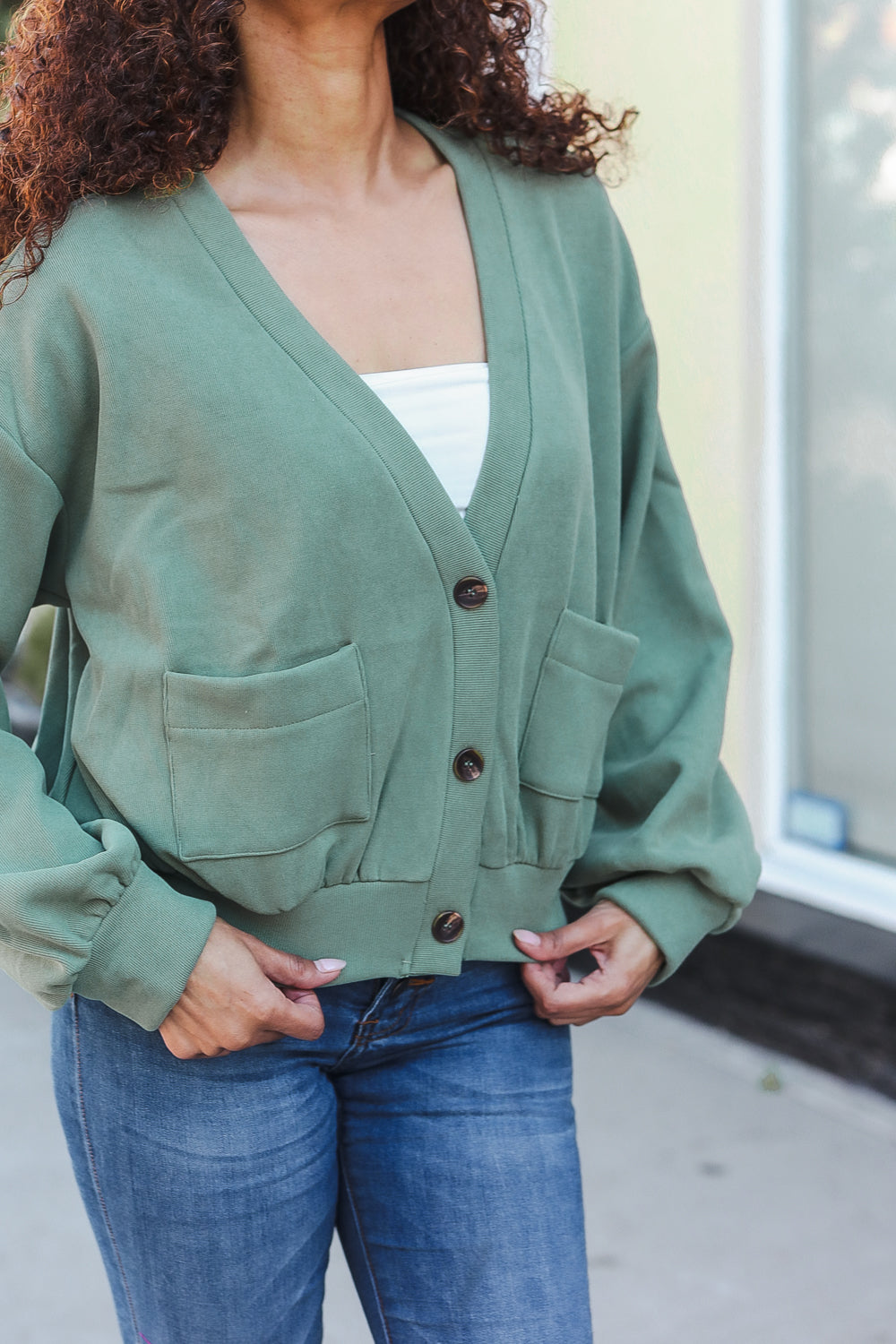 Weekend Ready Boyfriend Button Down Cropped Jacket