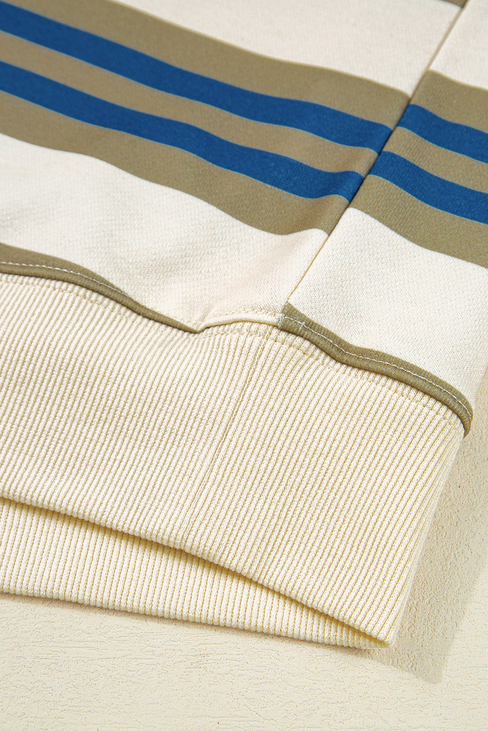 PRE-ORDER: Striped Crew Neck Drop Shoulder Pullover Sweatshirt