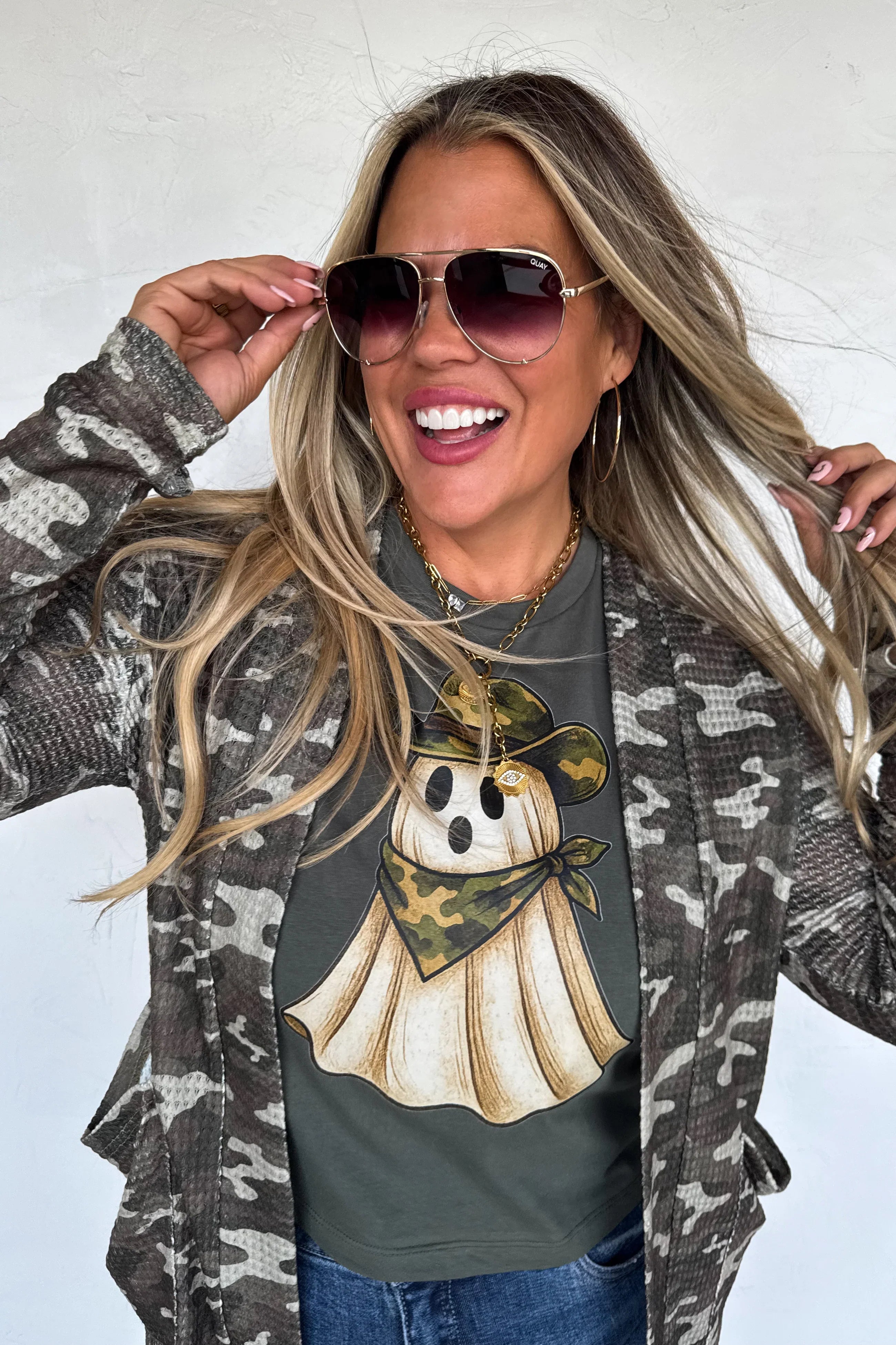 PRE-ORDER: Camo & Cheetah Print Lola Cardigan