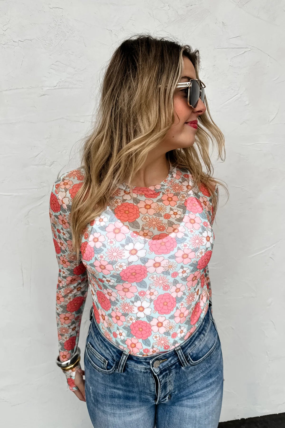 PRE-ORDER: VINTAGE FLORAL MESH TOPS