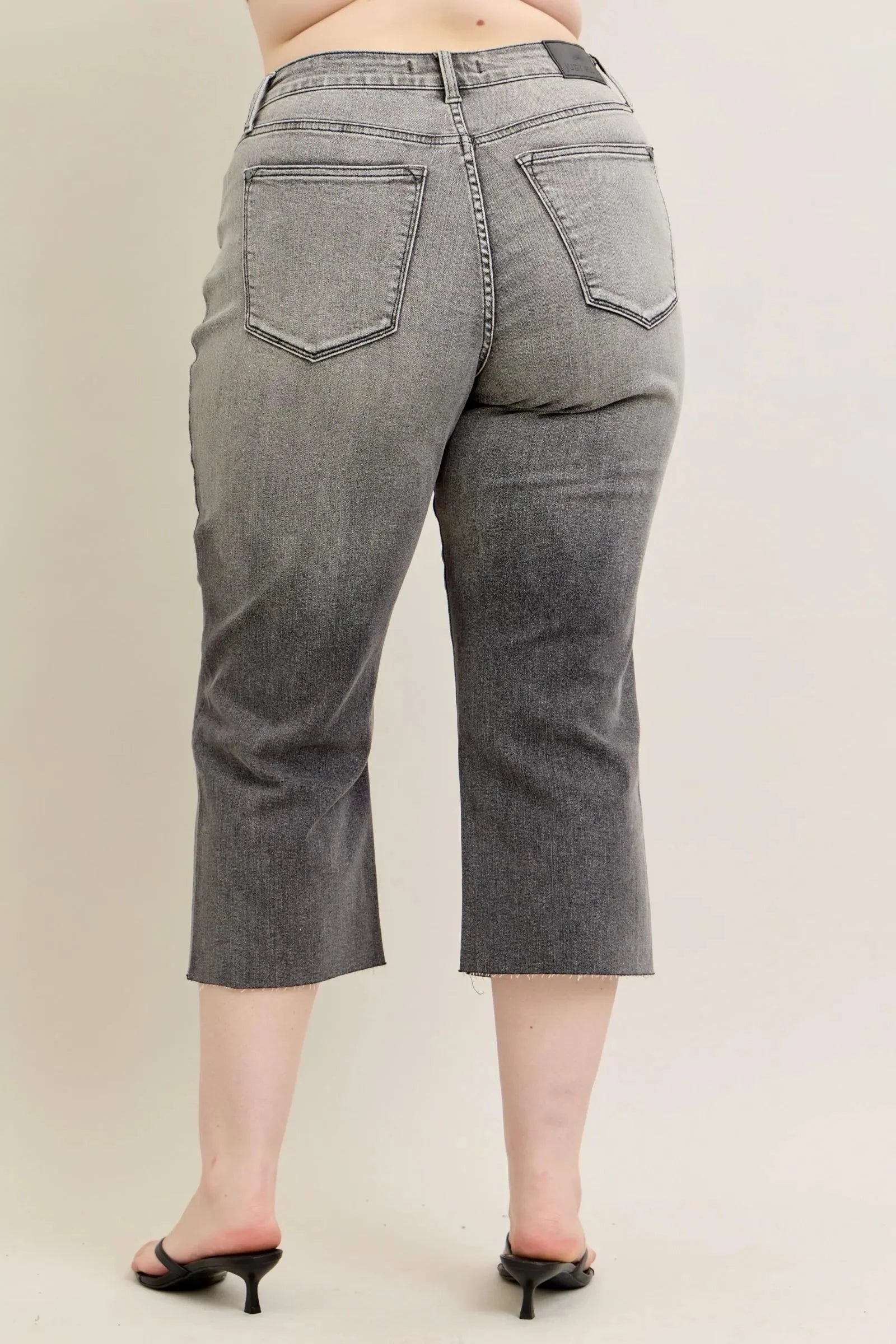 Wide Leg Capris Jeans