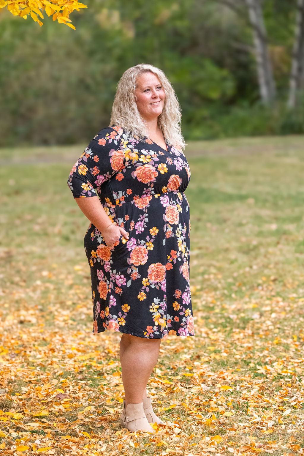 Taylor Dress - Black Floral Mix