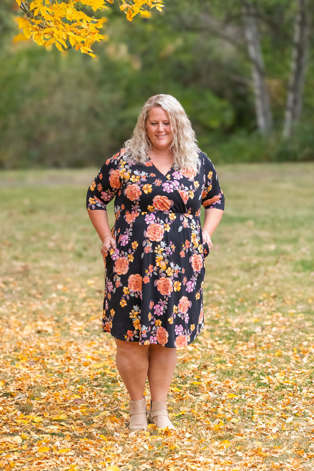 Taylor Dress - Black Floral Mix