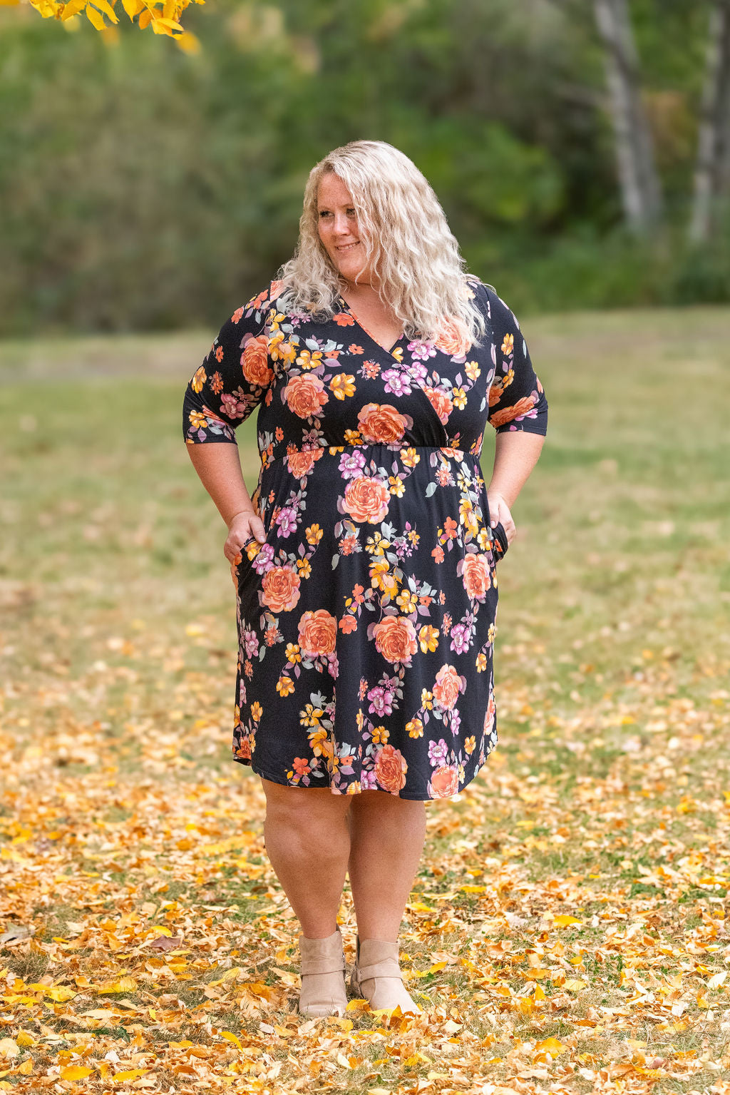 Taylor Dress - Black Floral Mix