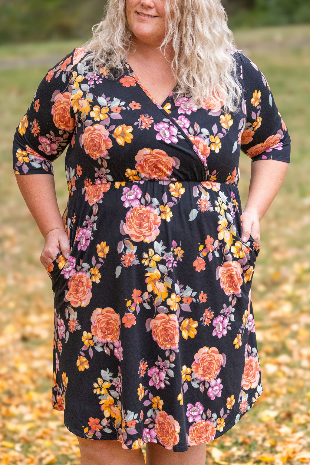 Taylor Dress - Black Floral Mix