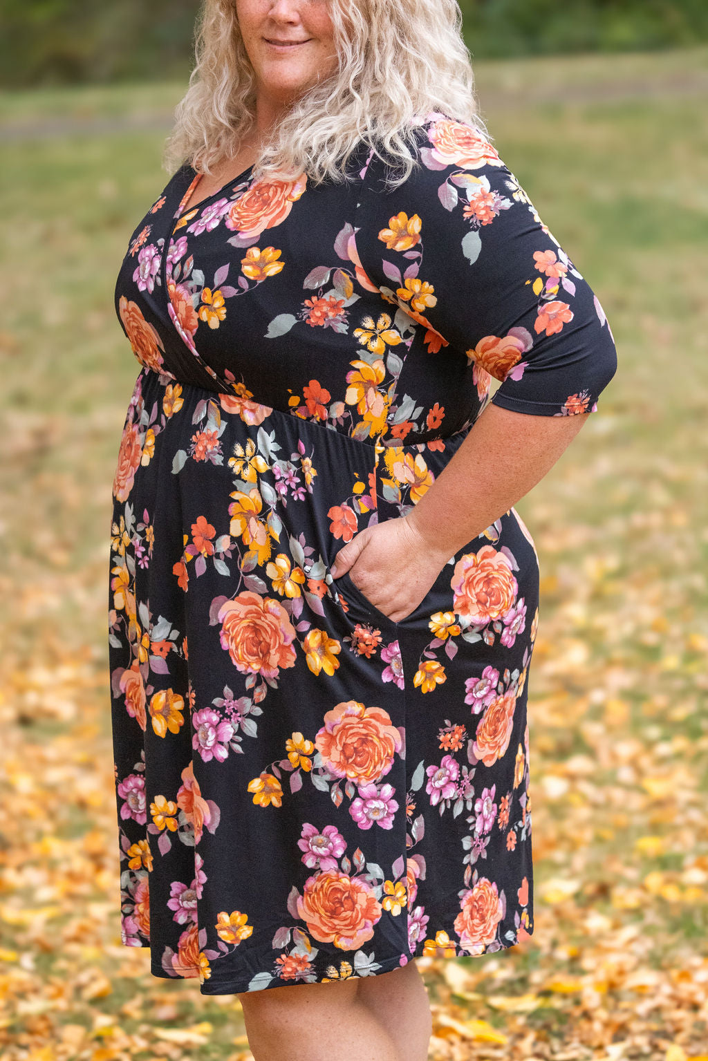 Taylor Dress - Black Floral Mix