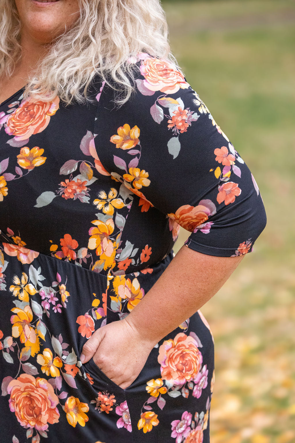 Taylor Dress - Black Floral Mix