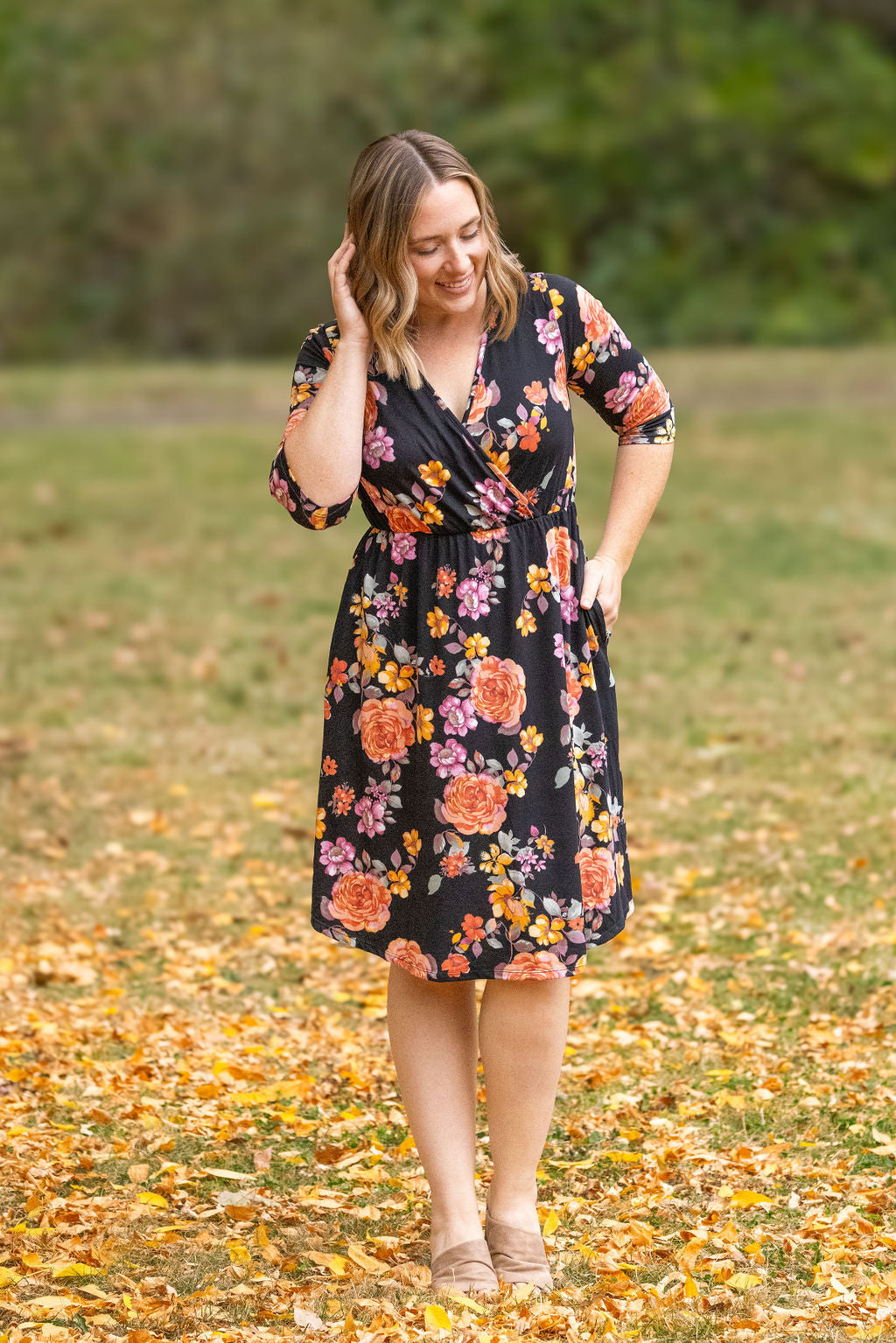 Taylor Dress - Black Floral Mix