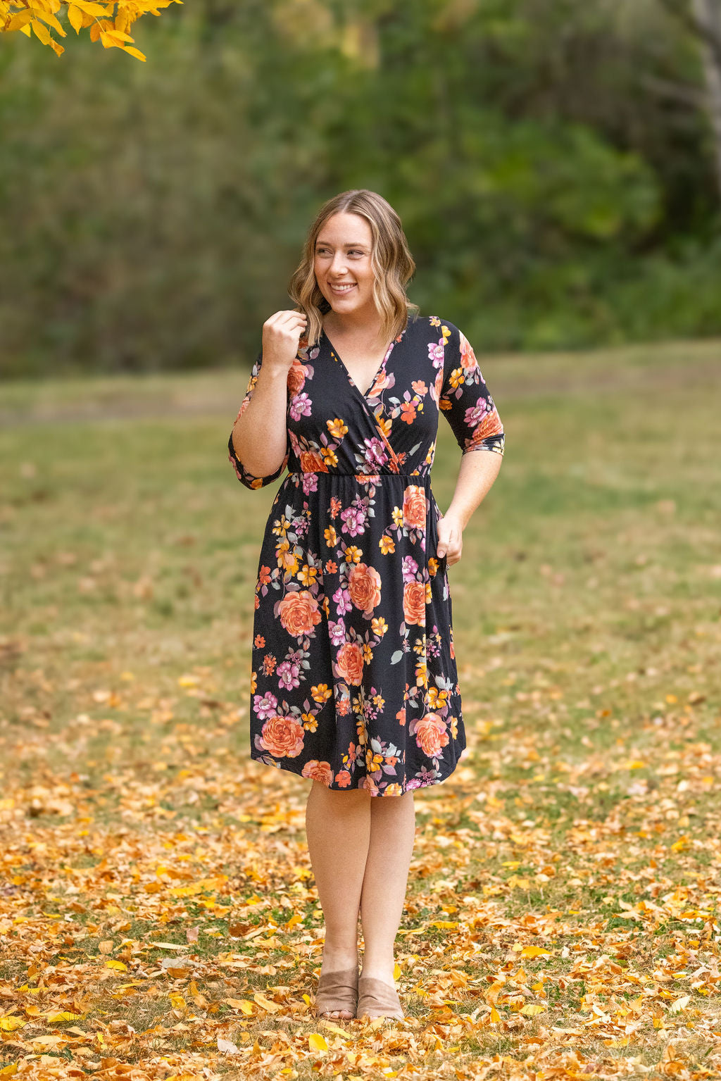 Taylor Dress - Black Floral Mix