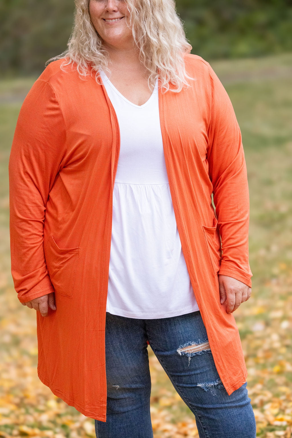 Classic Cardigan - Pumpkin