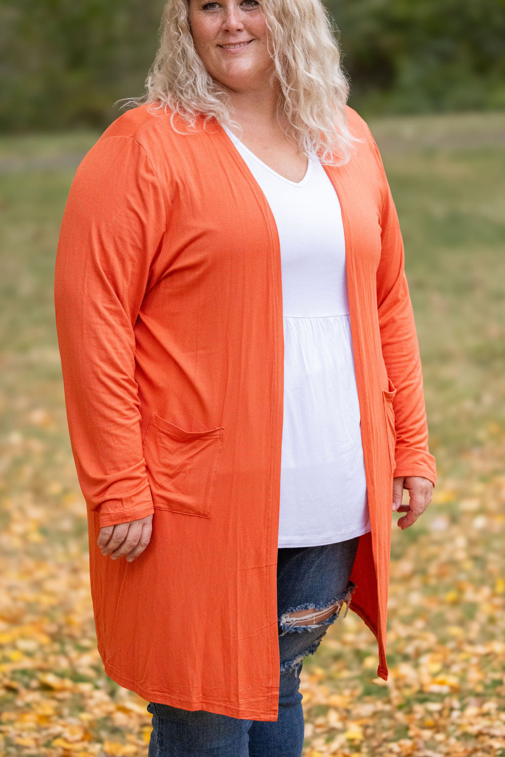 Classic Cardigan - Pumpkin