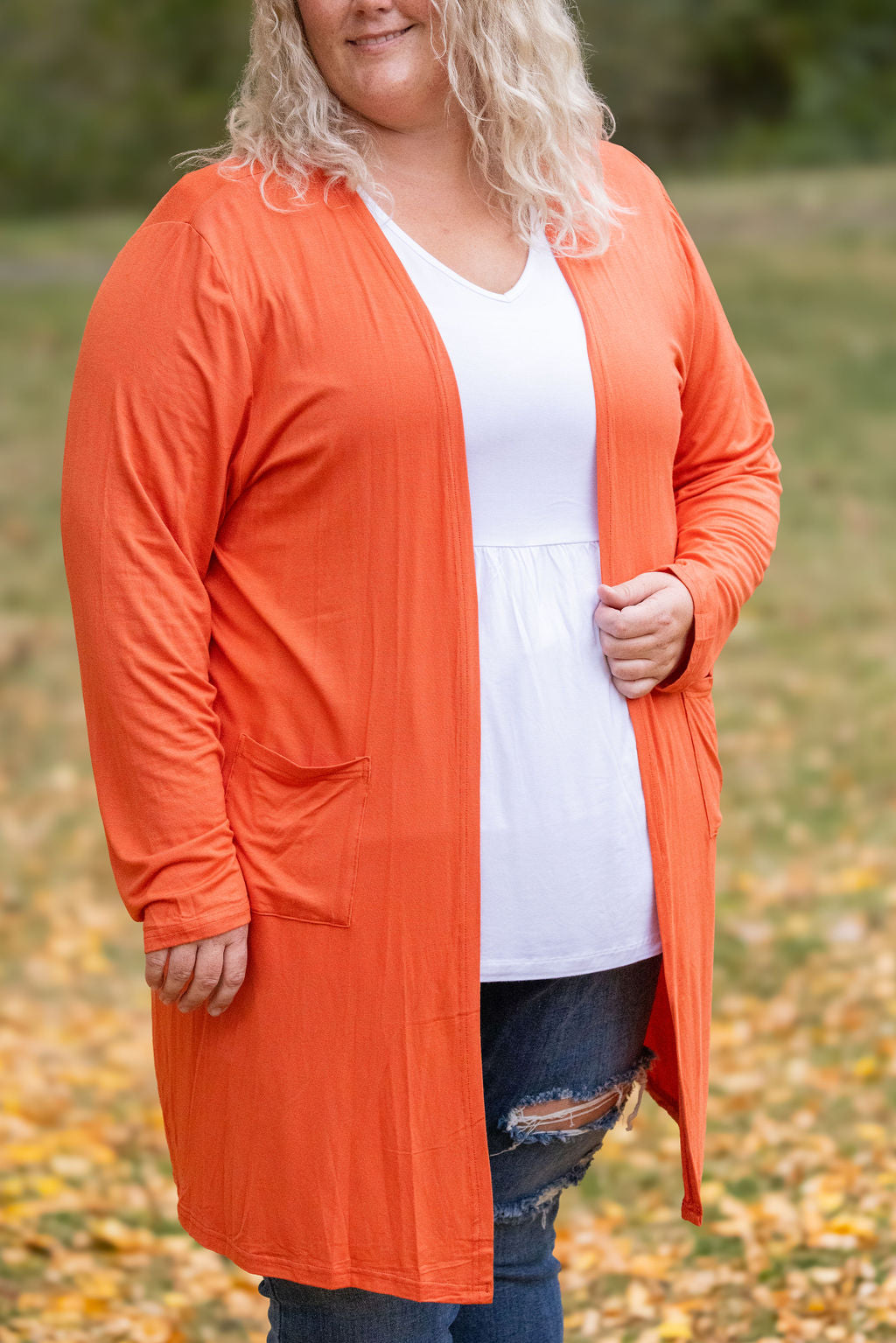 Classic Cardigan - Pumpkin