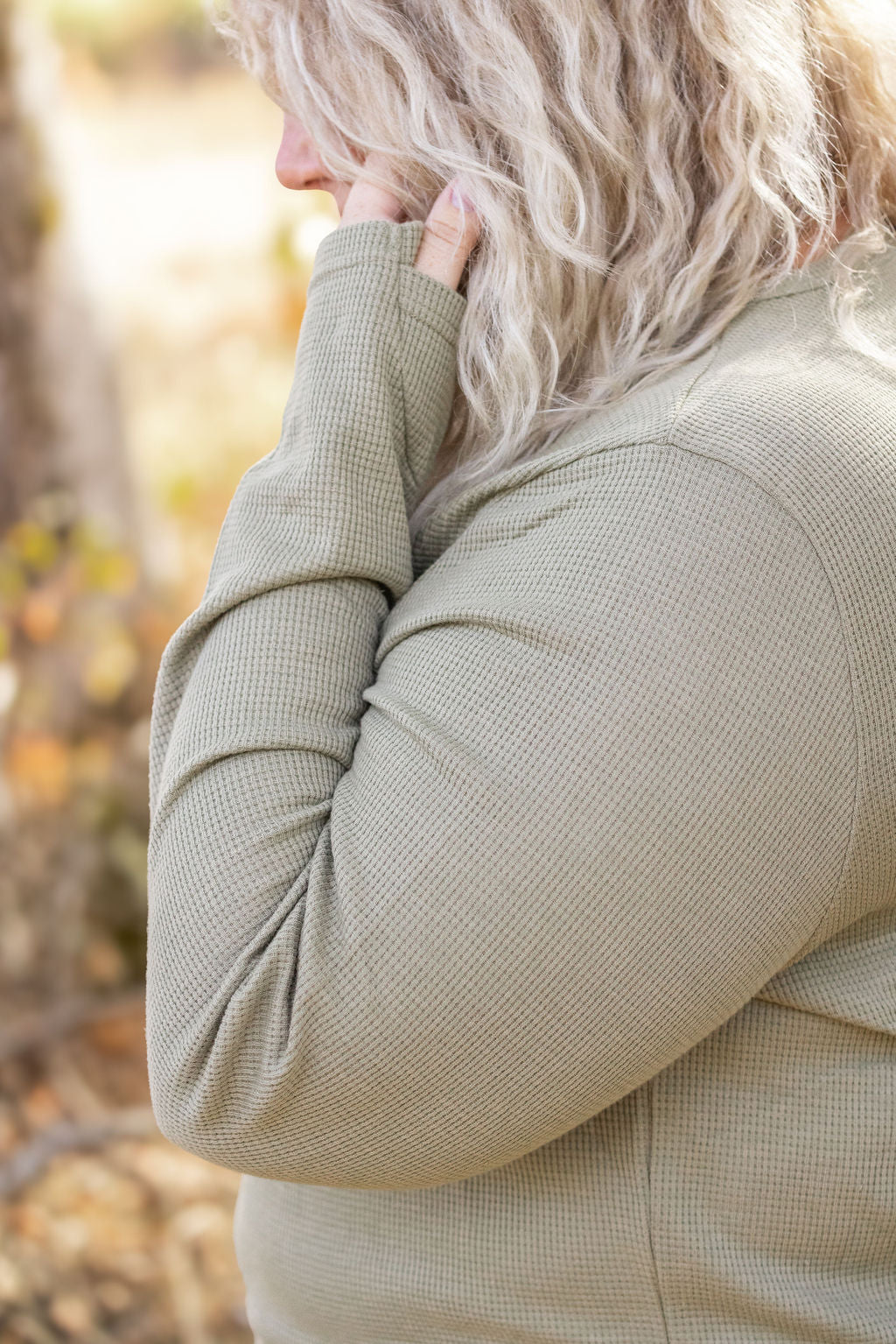 Harper Long Sleeve Henley - Olive