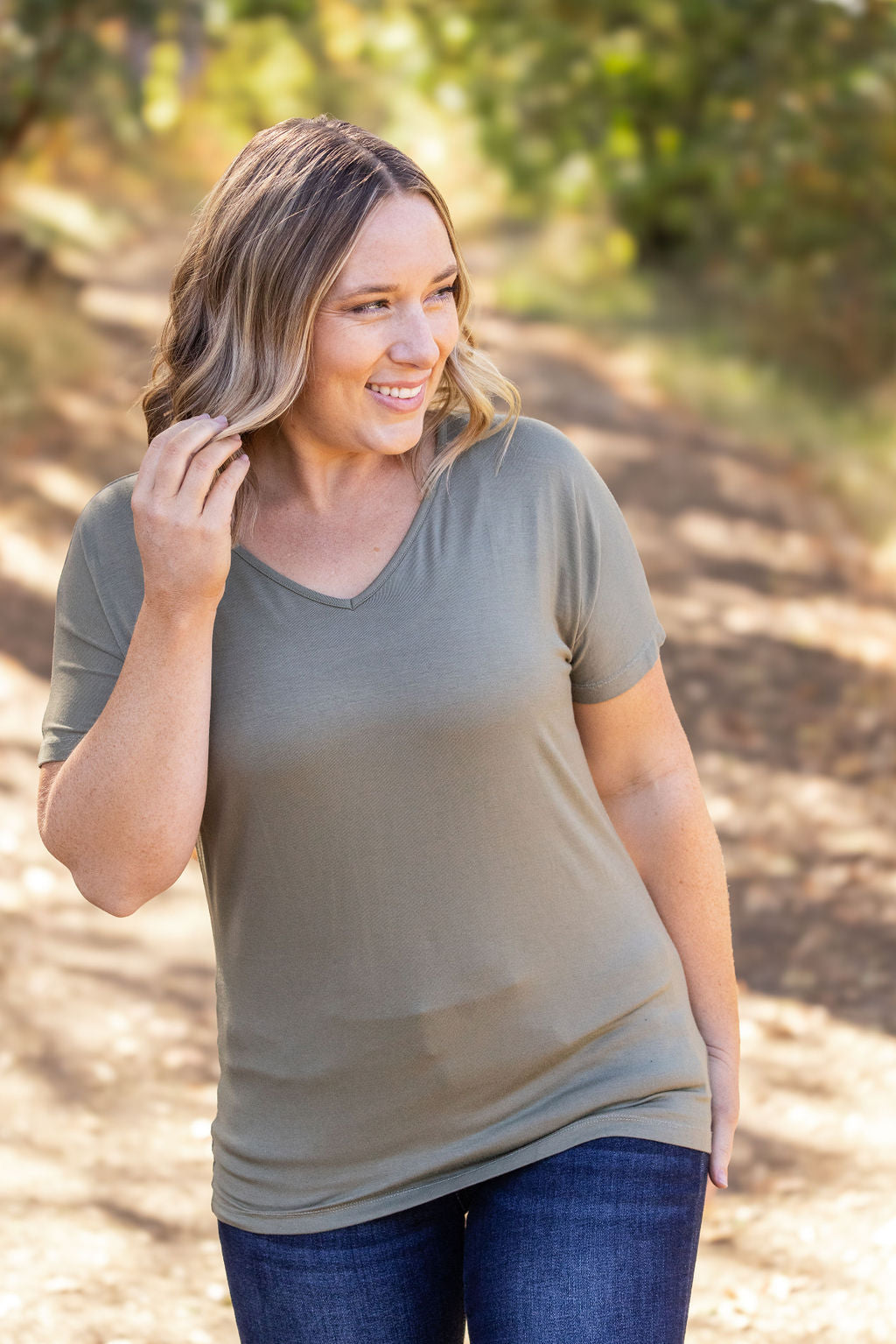 Chloe Cozy Tee - Olive