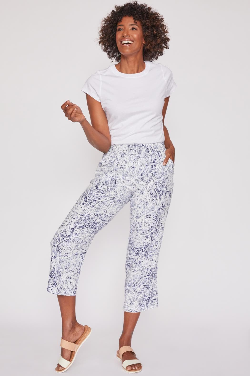 Linen Lounge Pants with Elastic Waistband
