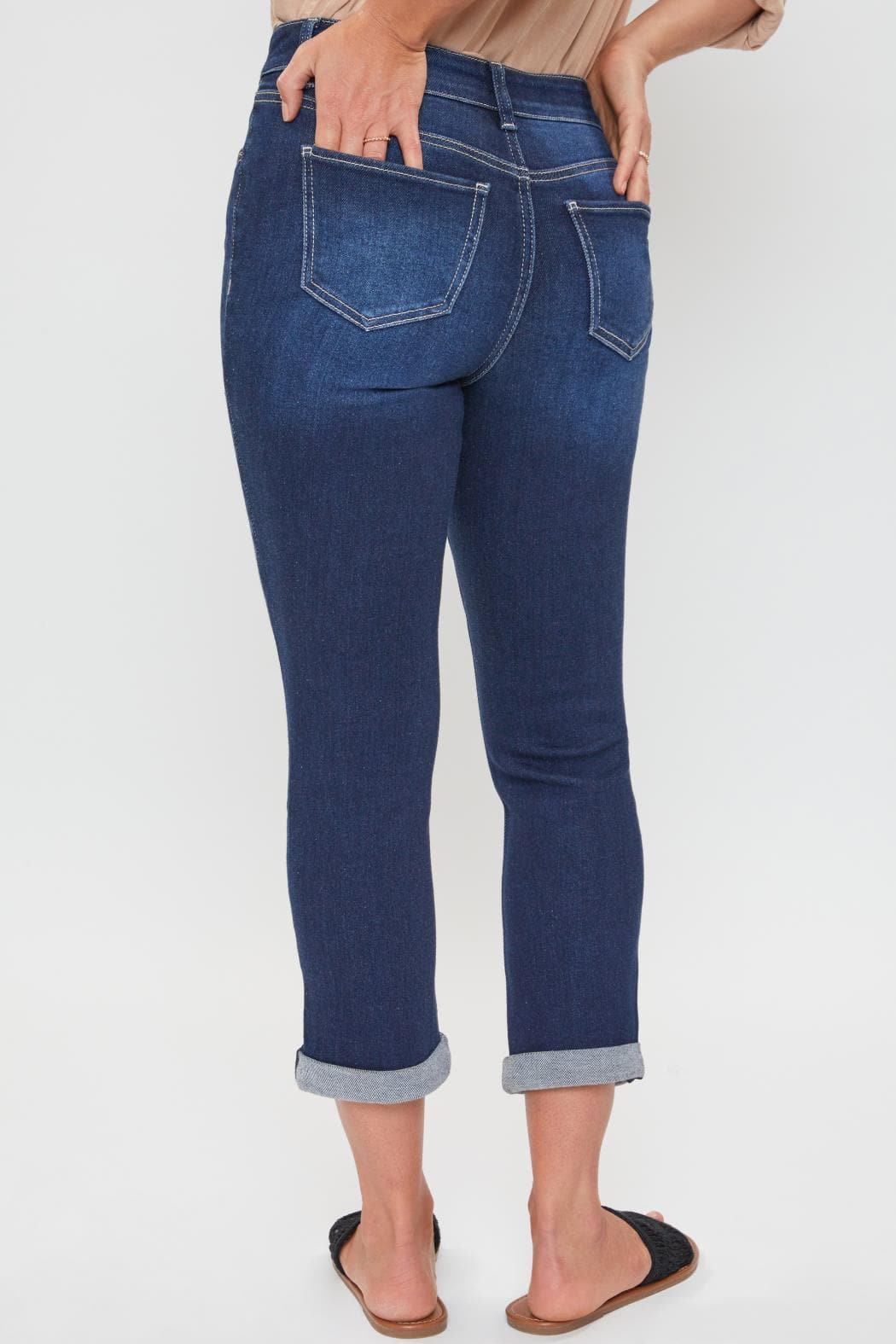 Petite High Rise Vintage Slim Straight Cuff Jeans