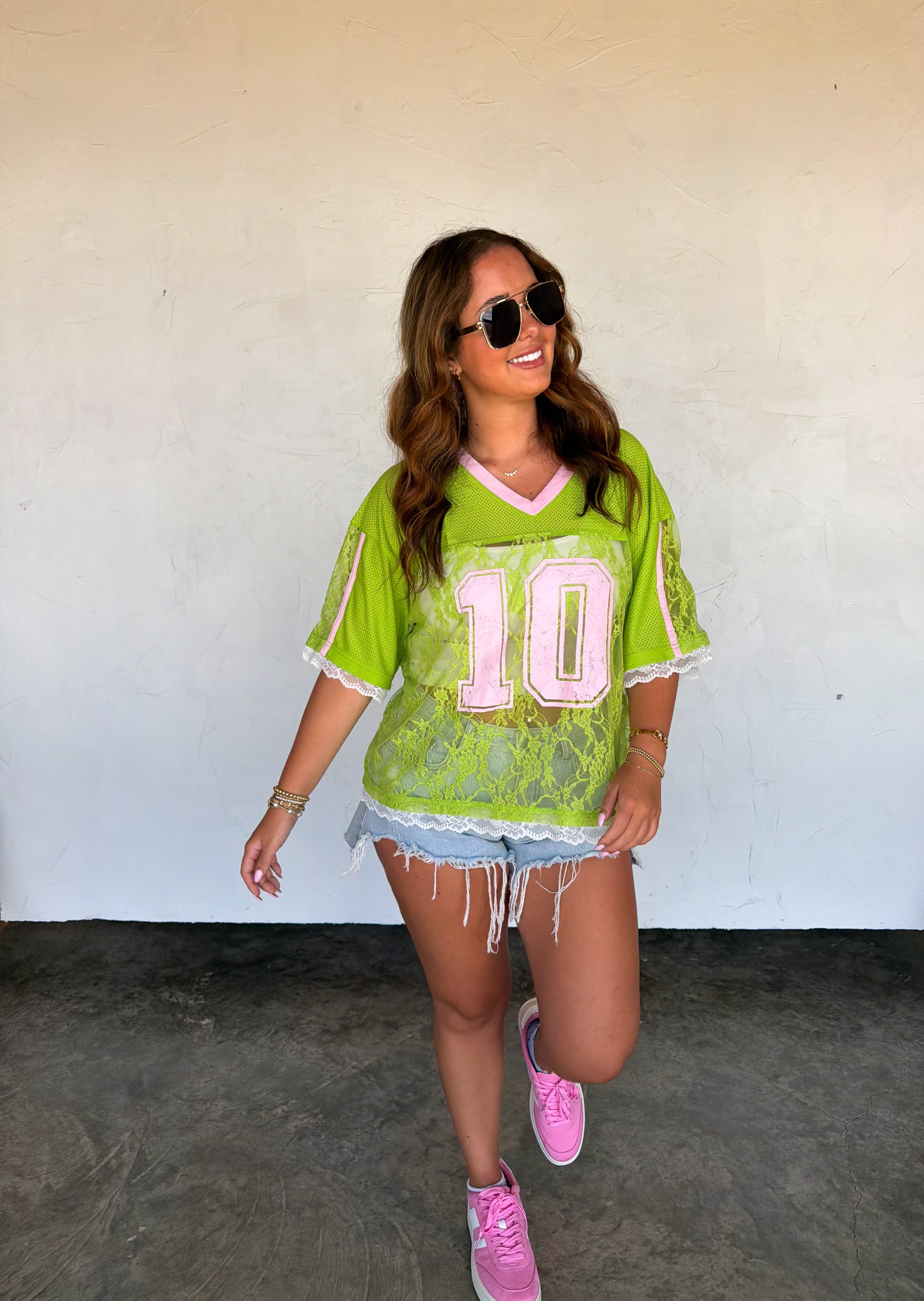 PRE-ORDER: BLEACHER BABE LACE JERSEY