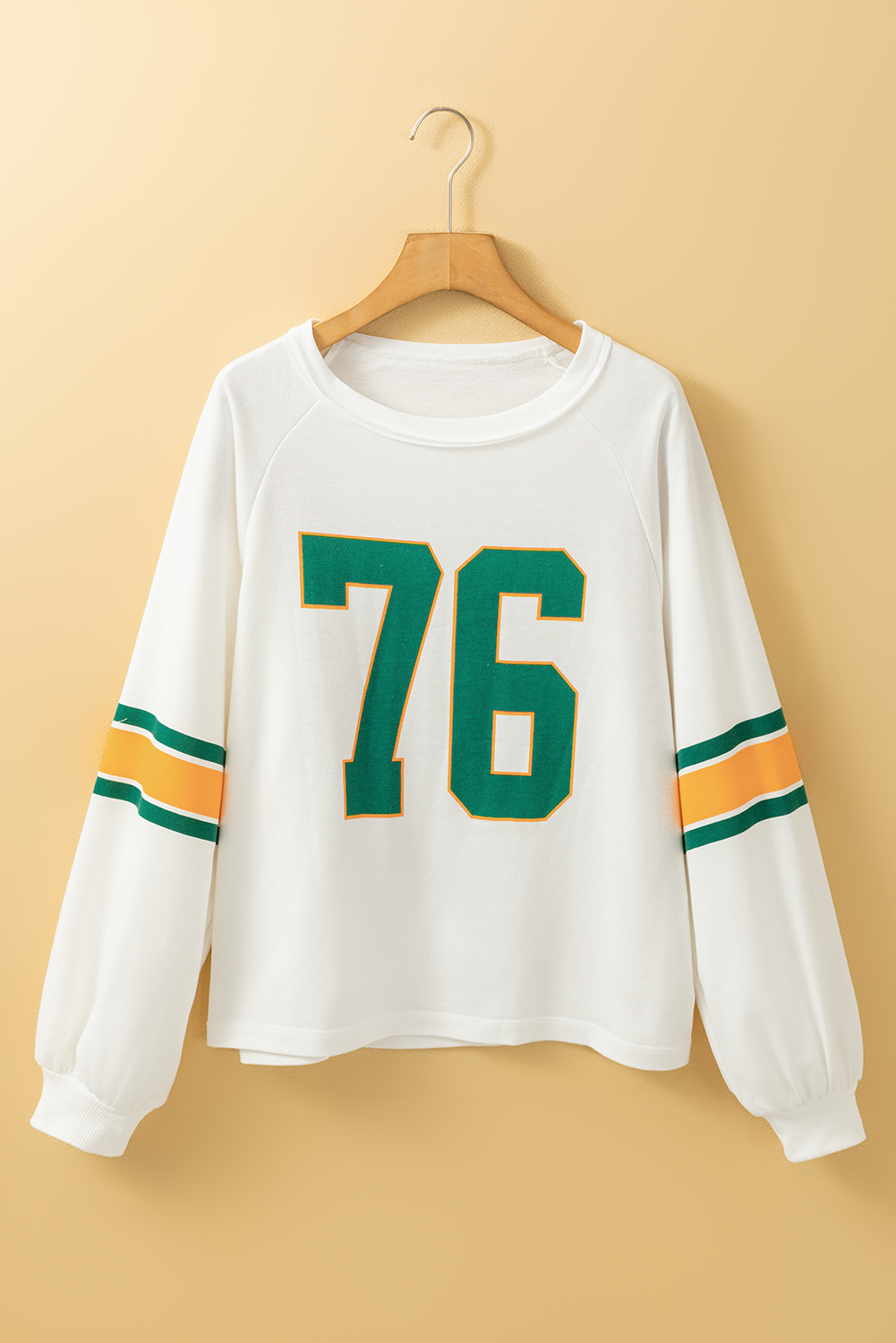 Number 76 Printed Retro Long Sleeve Top