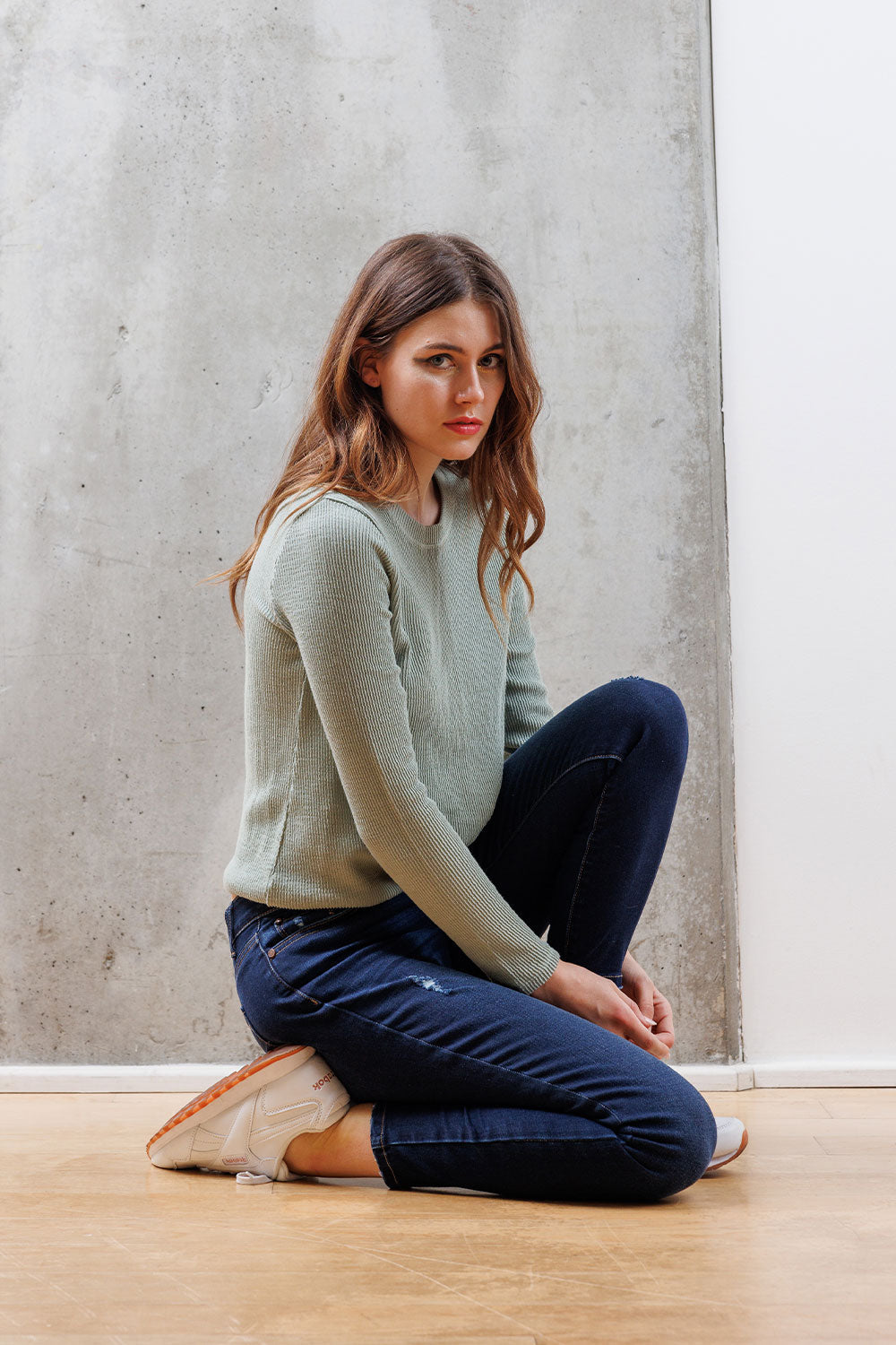 Mid Rise Destructed Ankle Skinny Jeans