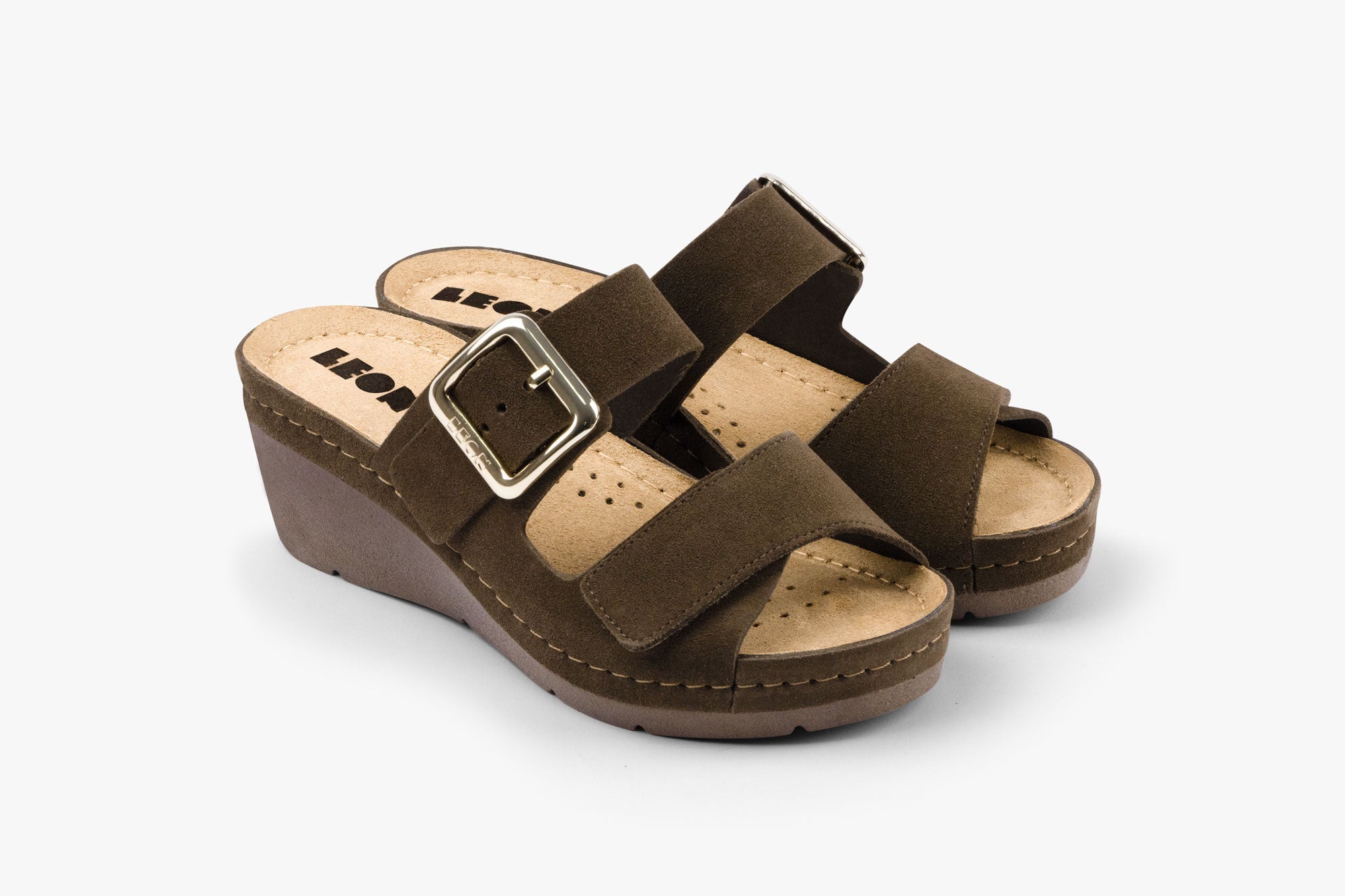 Amara Leather Sandals- Adjustable Comfort Sandals with Gel-Insole