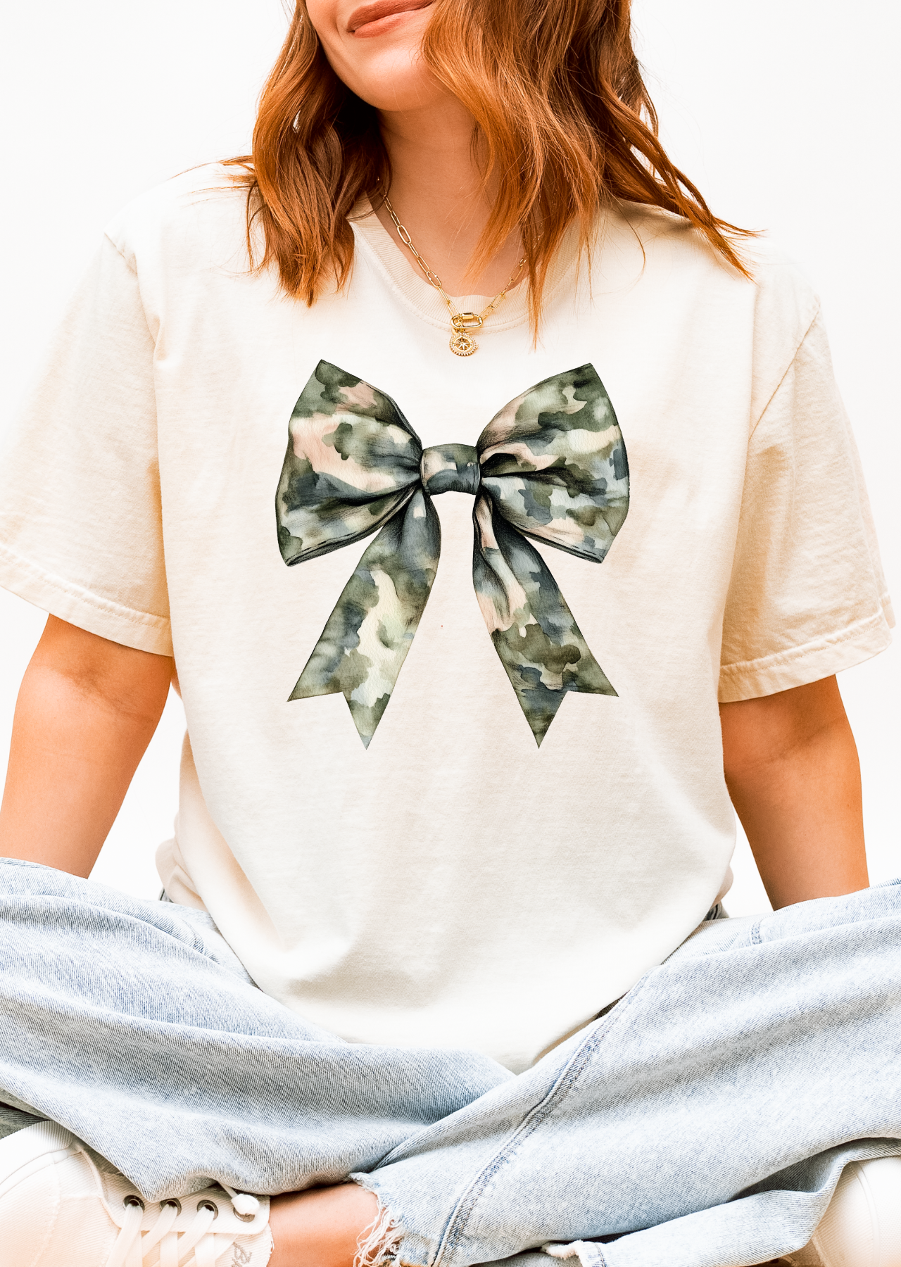 Camo Coquette Bow Tee