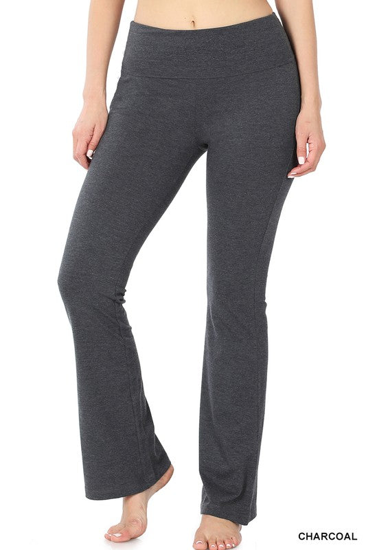 Fold Over Yoga Flare Pants