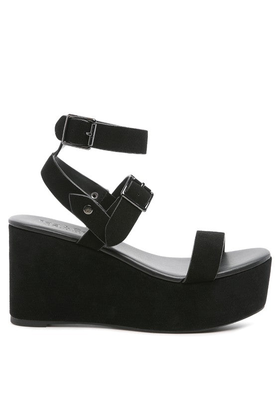 PORTIA LEATHER WEDGE SANDAL