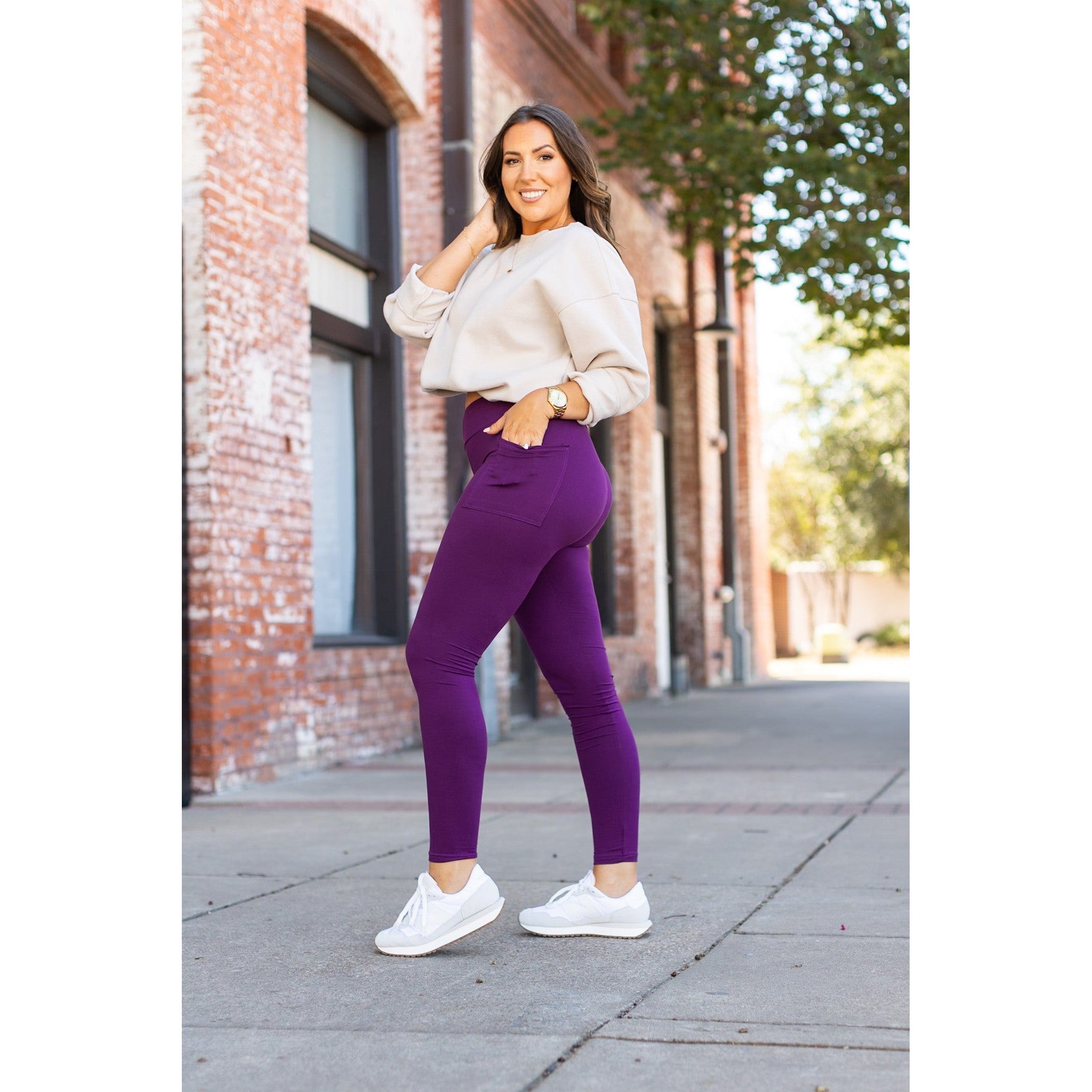 The Kinsley Purple Full Length Leggings