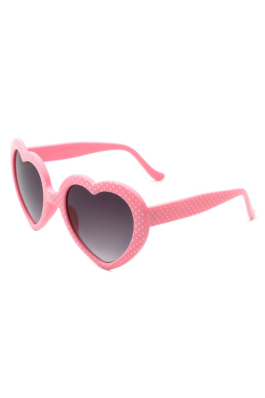 Women Mod Colorful Party Heart Shaped Sunglasses