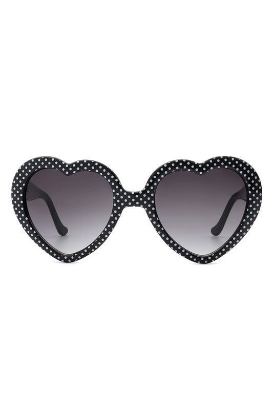 Women Mod Colorful Party Heart Shaped Sunglasses