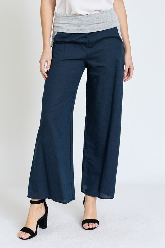 Wide Leg Pants With Pockets