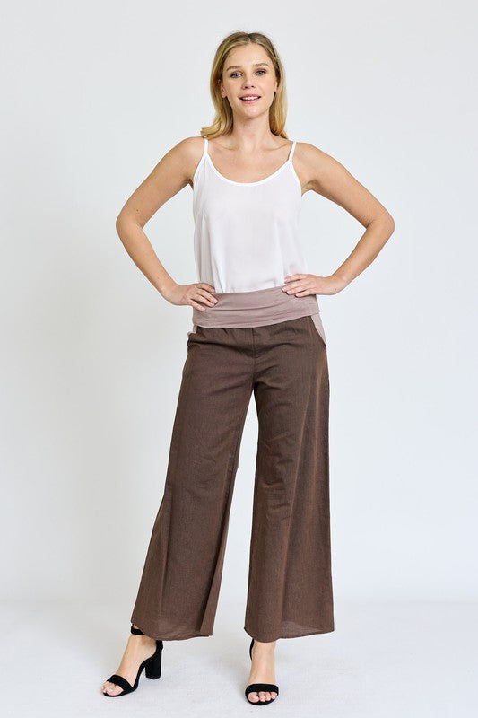 Wide Leg Pants With Pockets