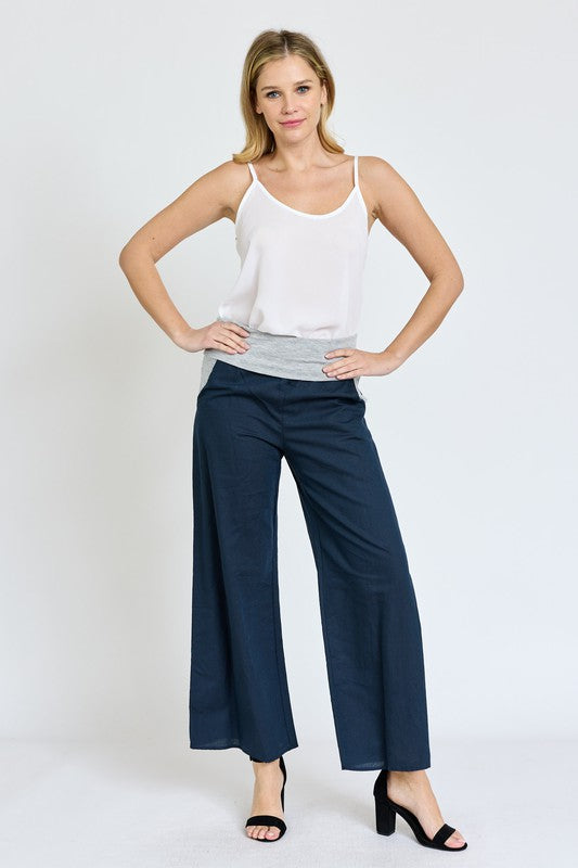 Wide Leg Pants With Pockets